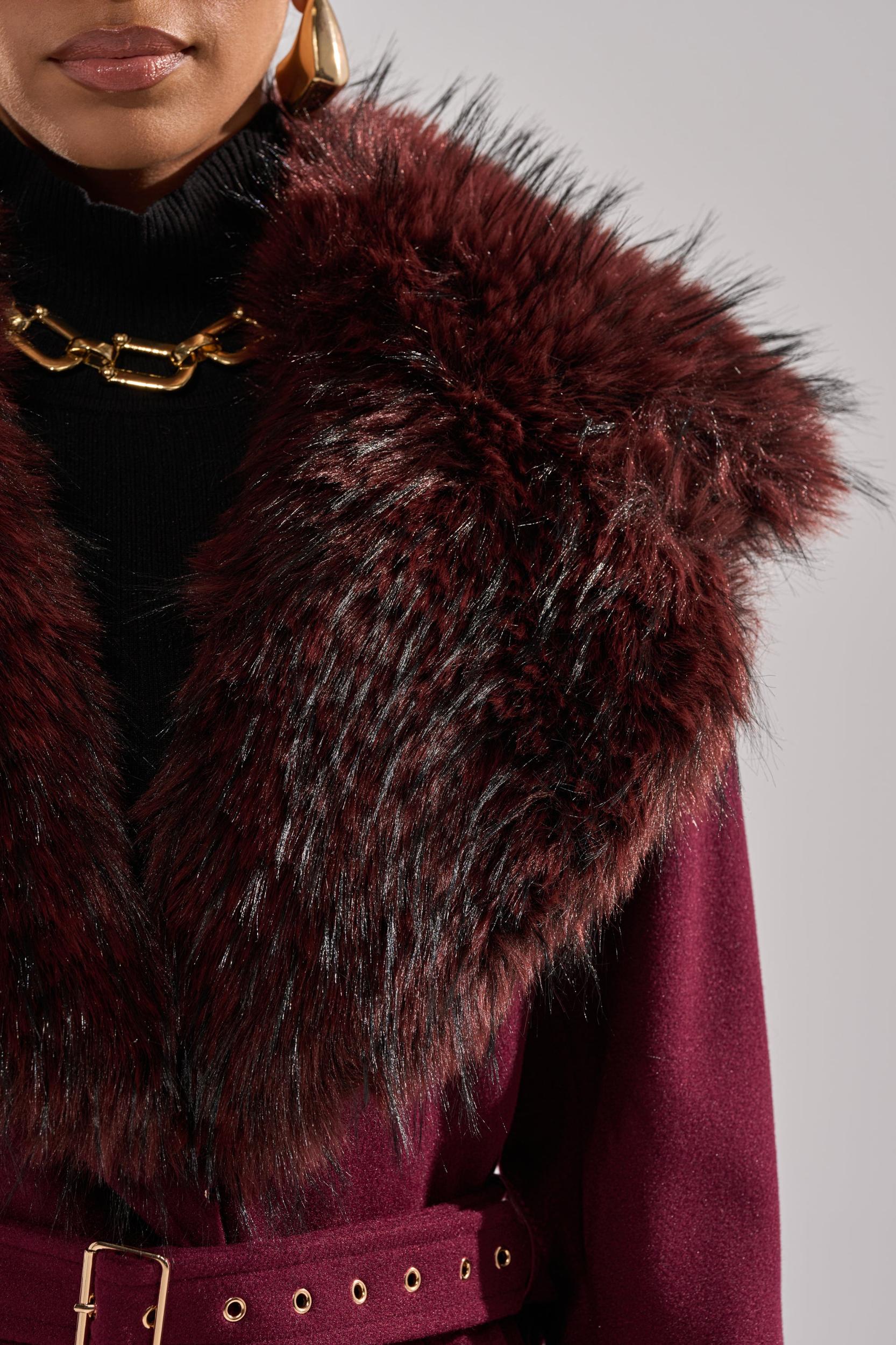 CATALINA FUR COLLAR TRENCH Product Image
