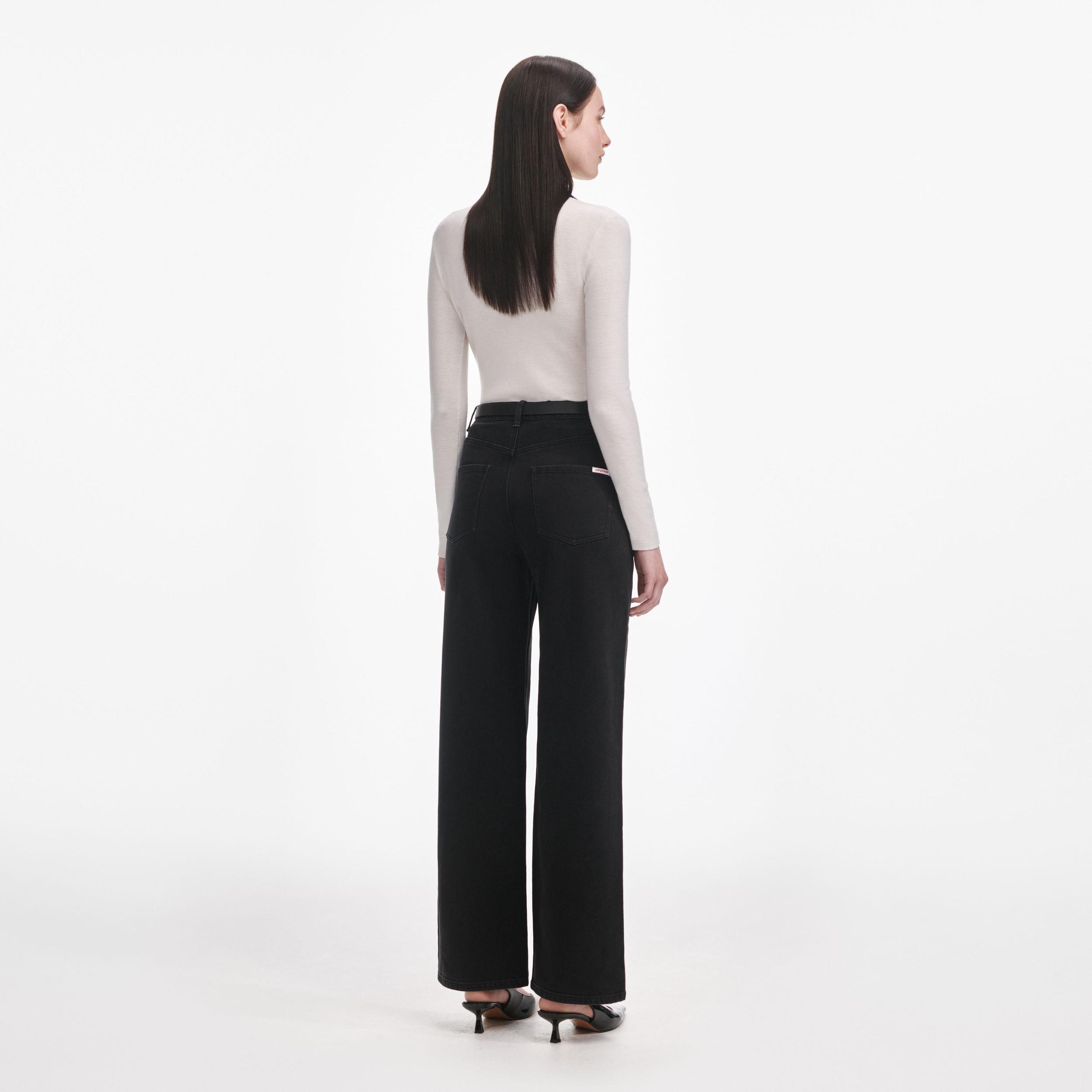 Black Straight Leg Jeans Product Image