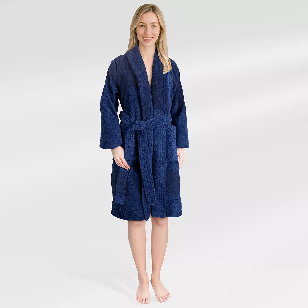 Women's American Soft Linen Long Sleeve Terry Bathrobe, Adult Unisex,  Product Image