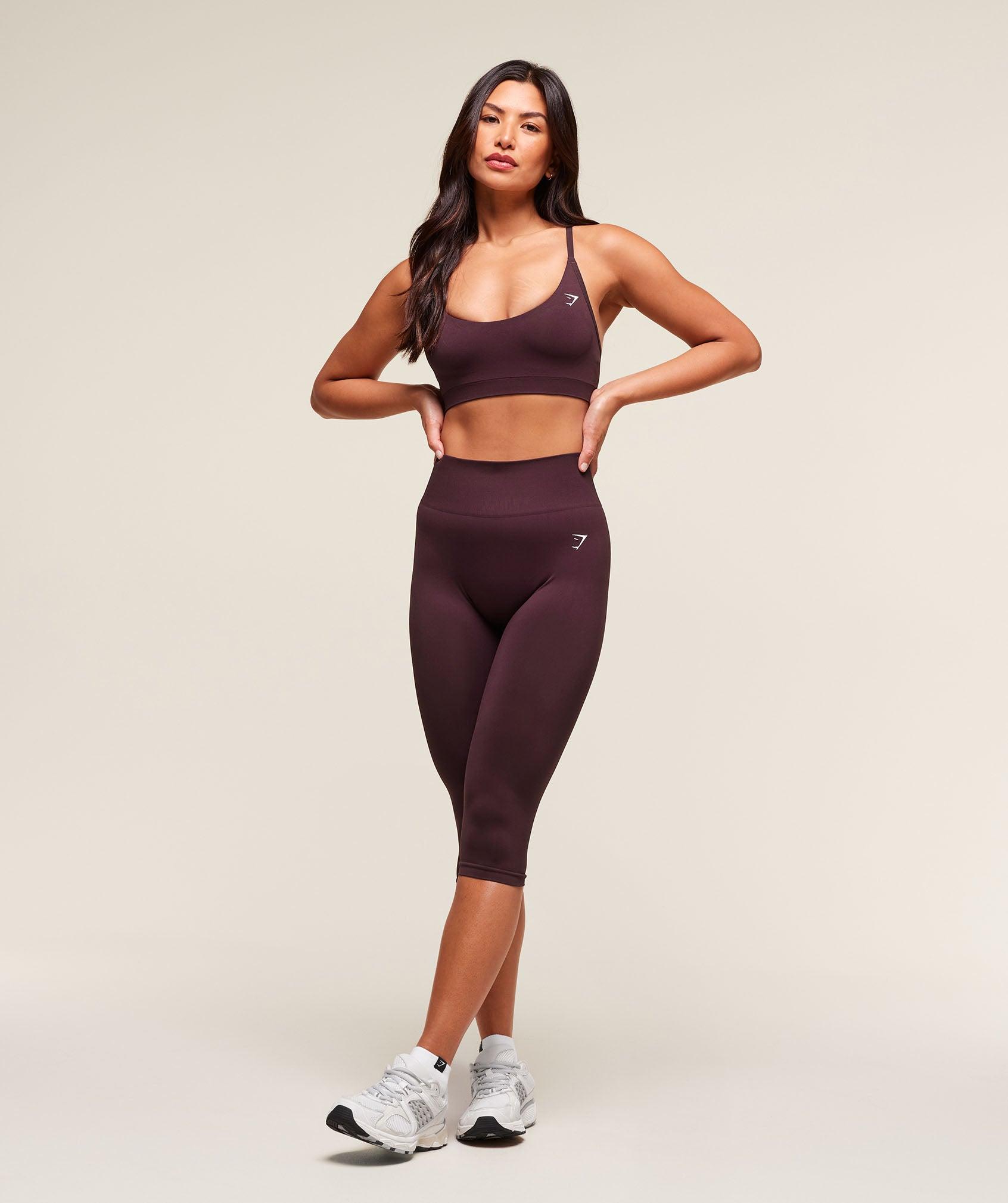 Gymshark Everyday Seamless Racerback Sports Bra - Cherry Purple Female Product Image