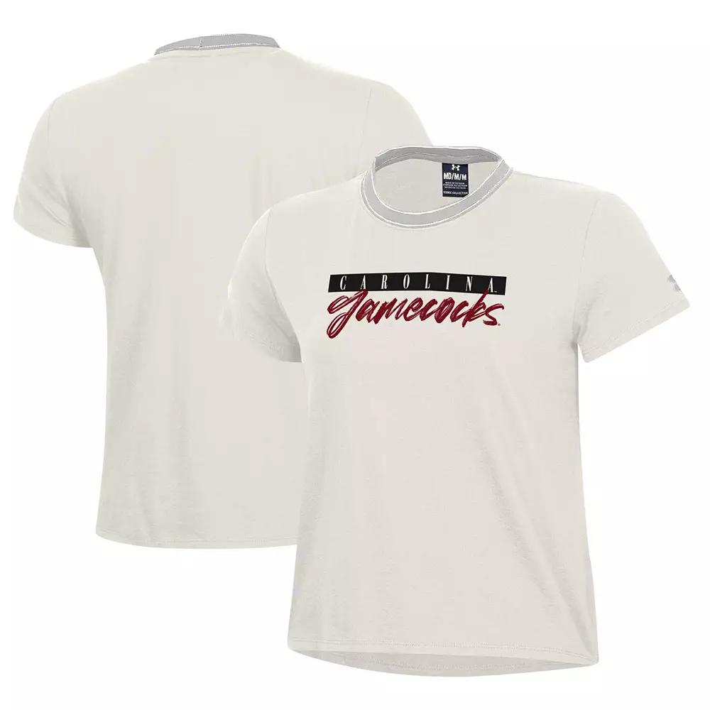 Women's Under Armour White South Carolina Gamecocks Iconic T-Shirt,  Product Image