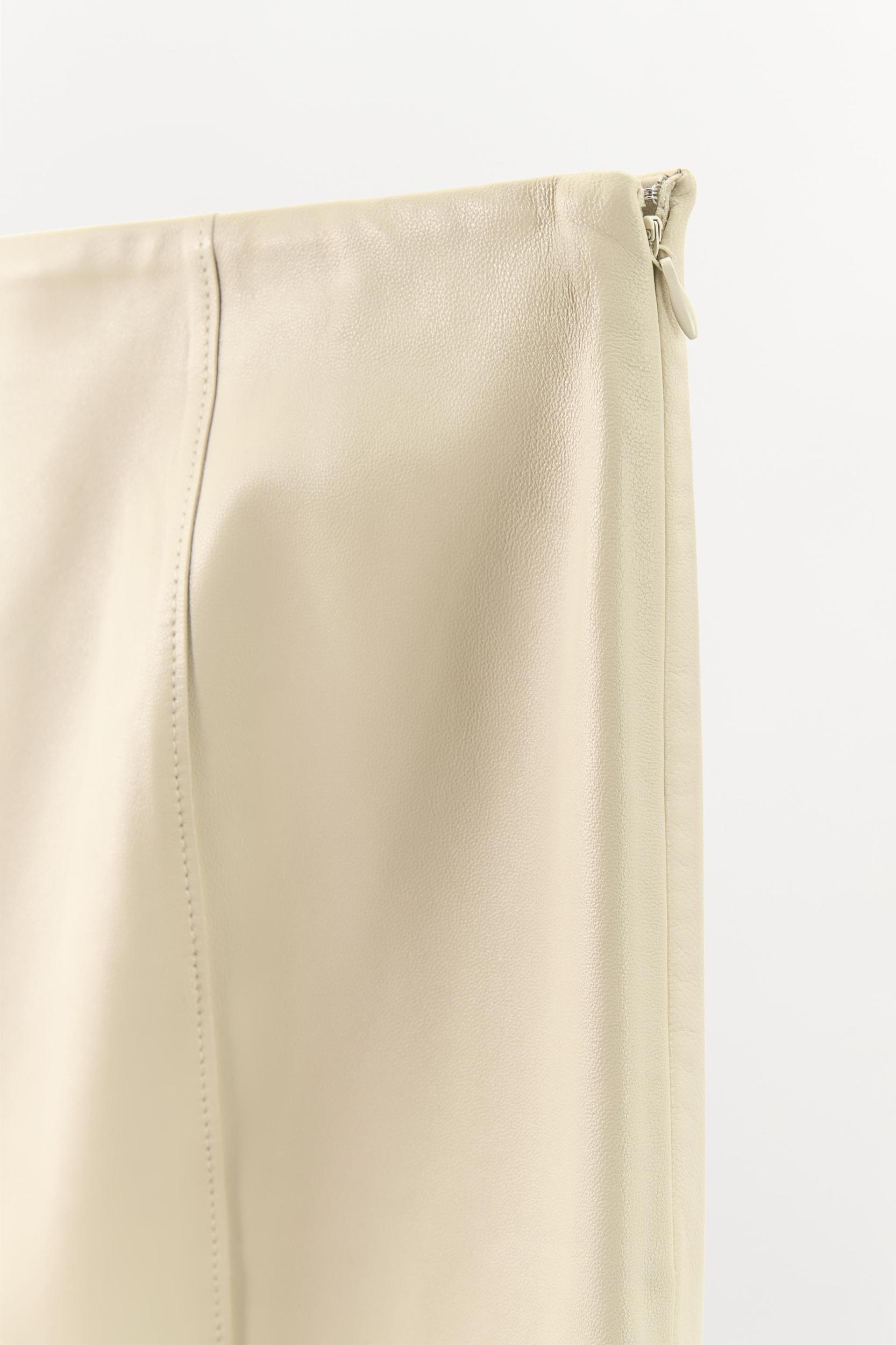 100% LEATHER MIDI SKIRT Product Image