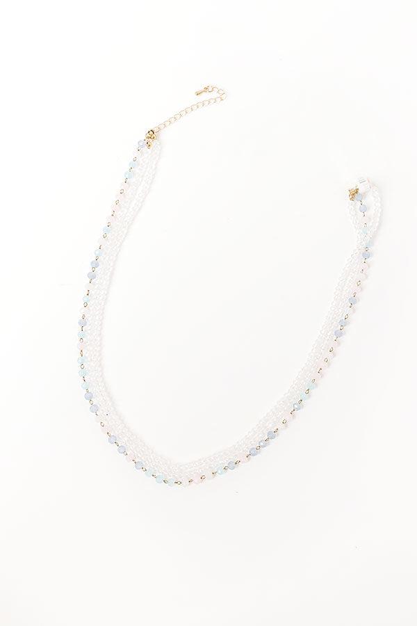 Summer Mirage Layered Necklace in Clear Product Image