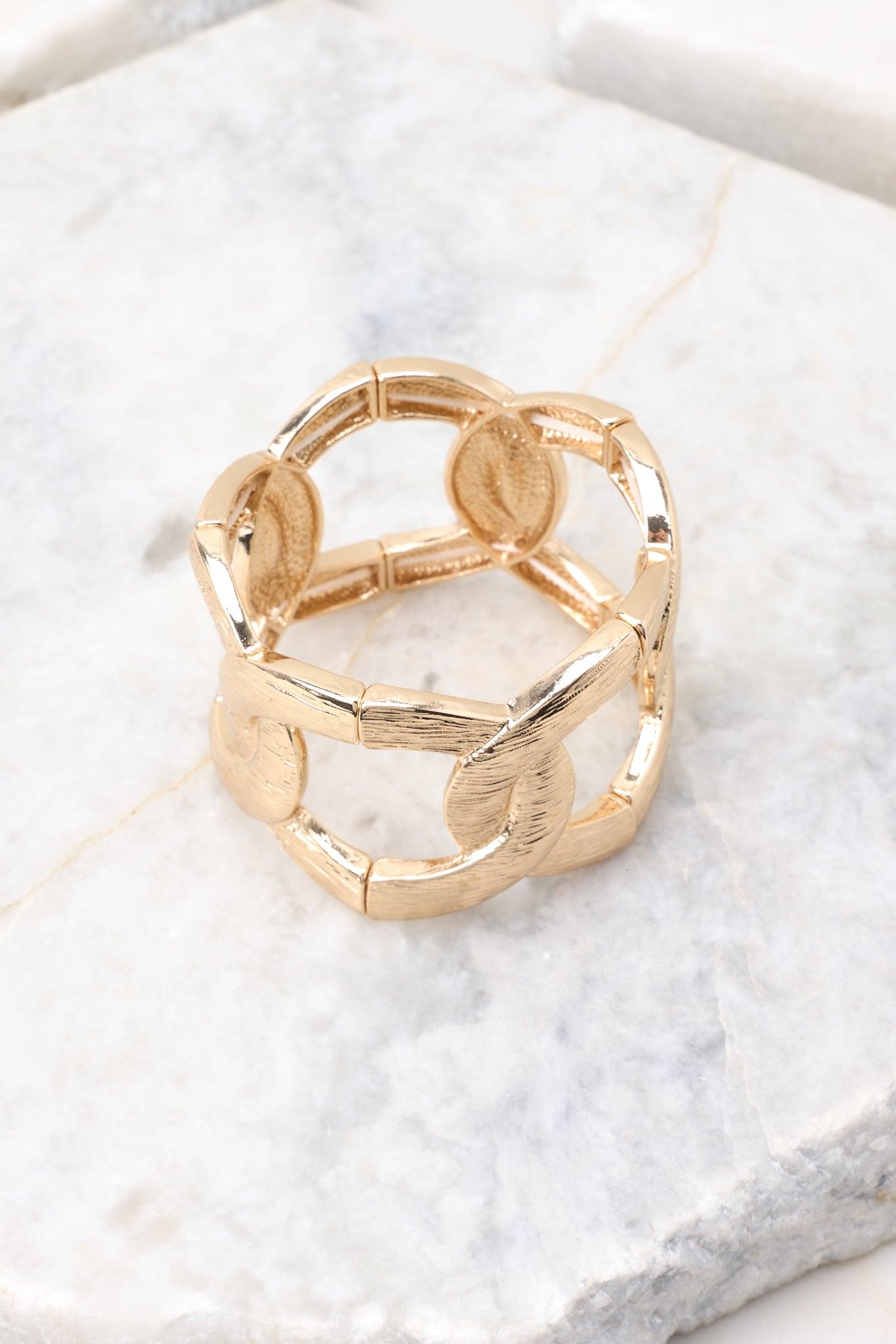 Charming Embrace Gold Bracelet Product Image