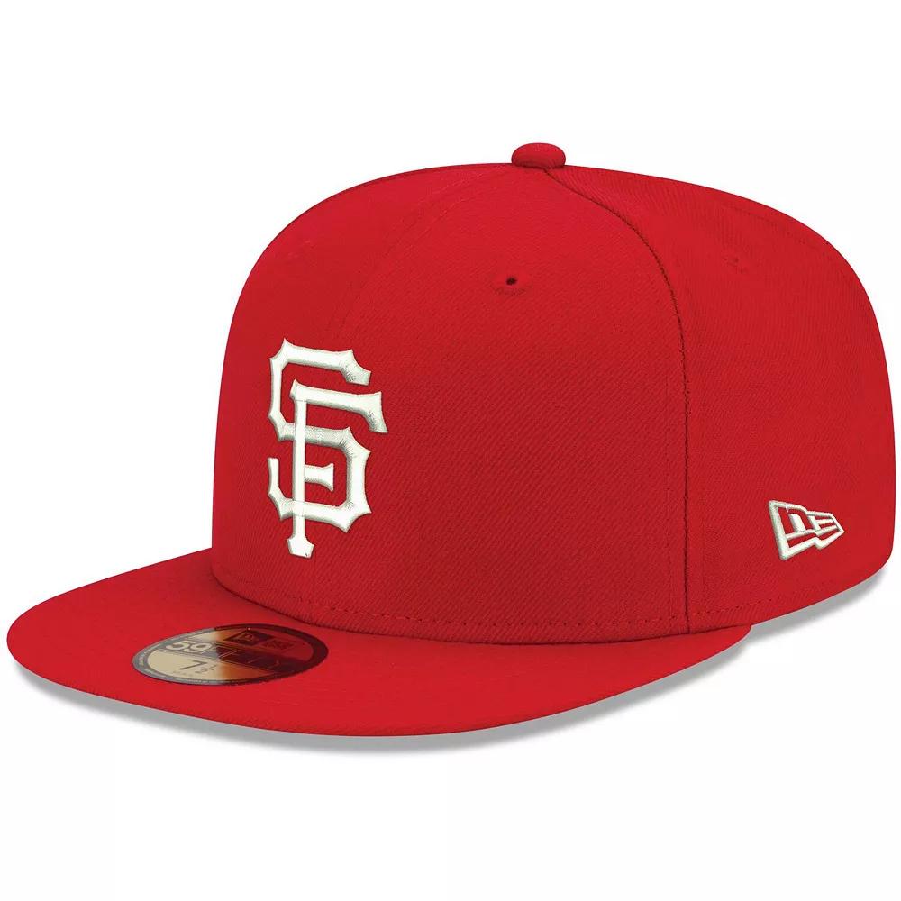 Men's New Era Red San Francisco Giants Logo White 59FIFTY Fitted Hat,  Product Image