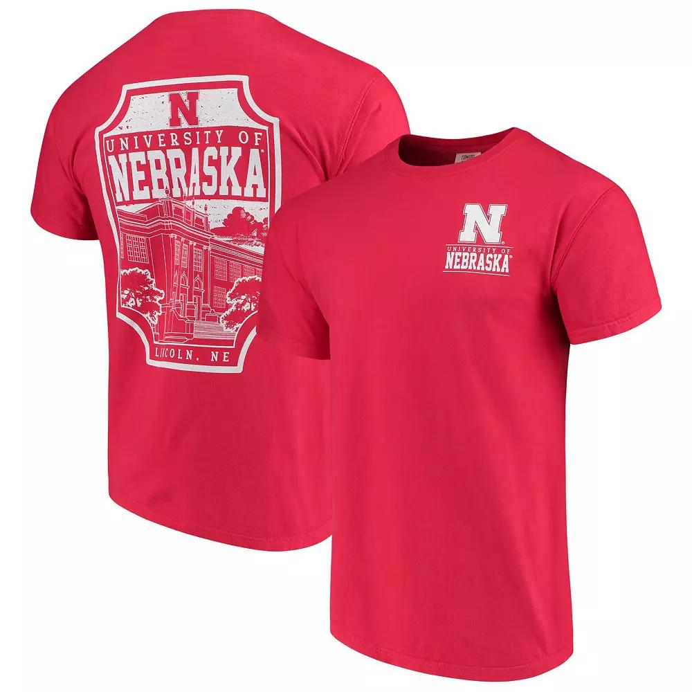 Men's Scarlet Nebraska Huskers Comfort Colors Campus Icon T-Shirt, Size: 2XL, Red Product Image