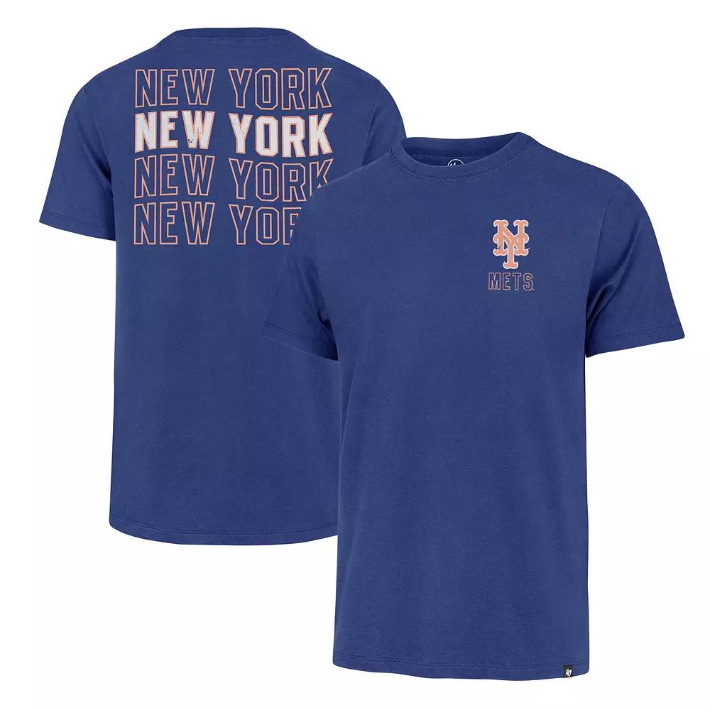Men's '47 Royal New York Mets Hang Back Franklin T-Shirt,  Product Image