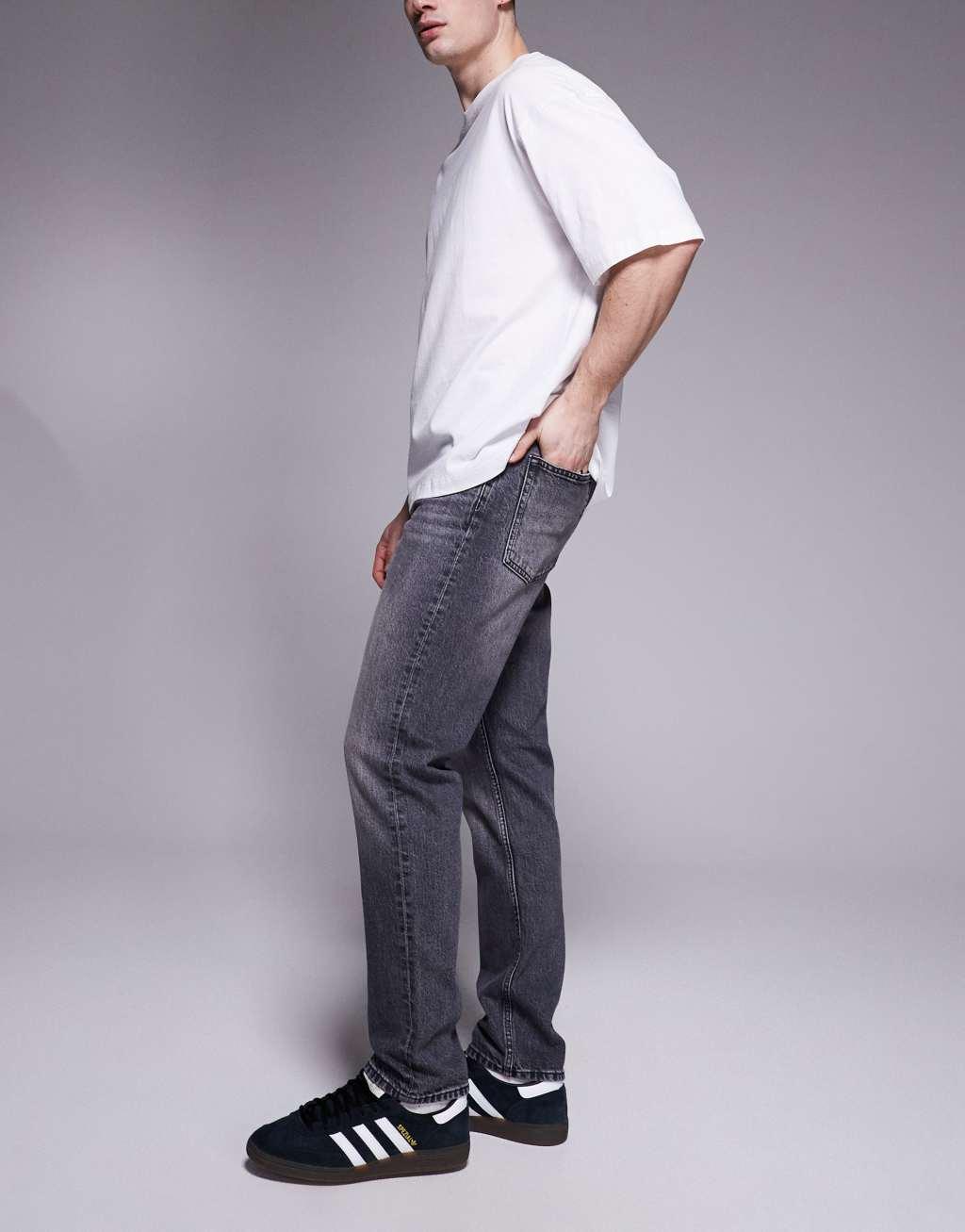 ASOS DESIGN slim fit jeans in washed black Product Image