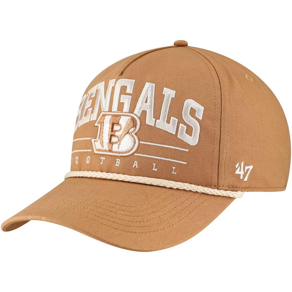 Men's '47 Tan Cincinnati Bengals Roscoe Rope Hitch Adjustable Hat, Team Product Image