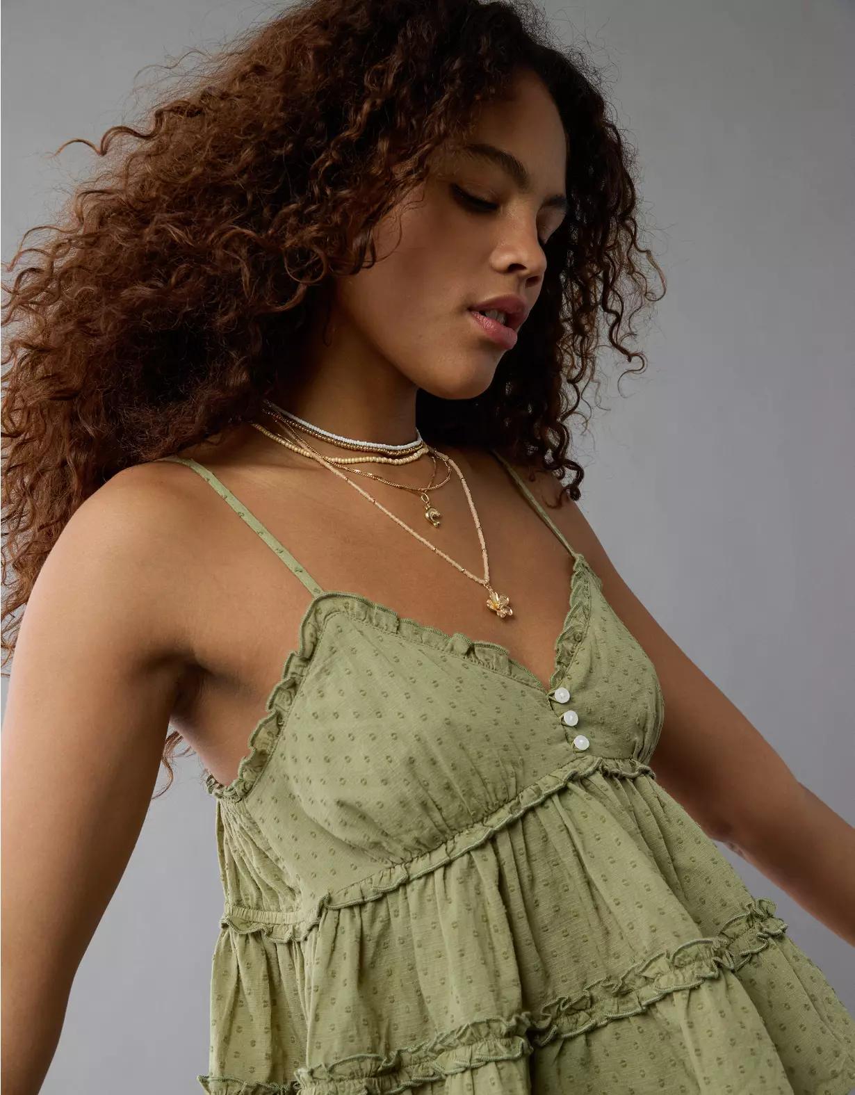 AE Ruffle Babydoll Tank Top Product Image