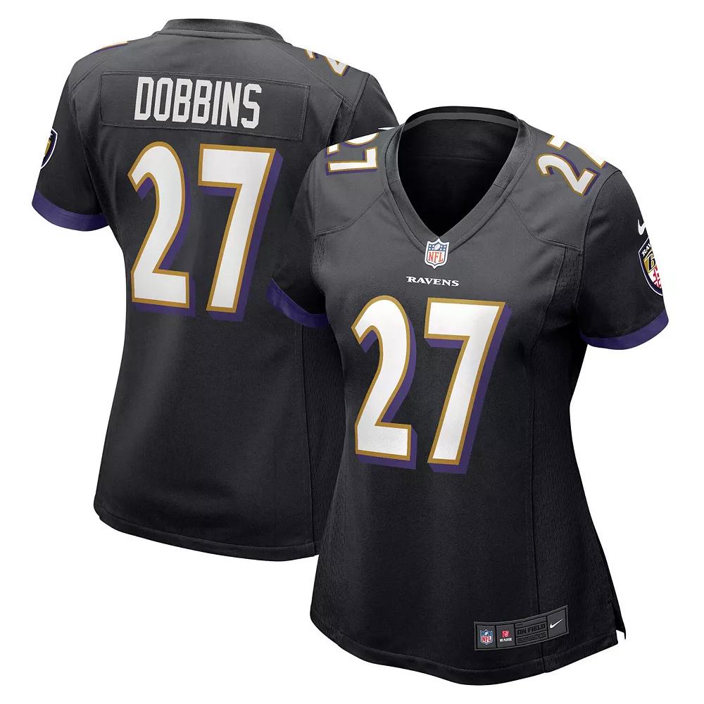 Women's Nike J.K. Dobbins Black Baltimore Ravens Game Jersey, Size: Medium Product Image