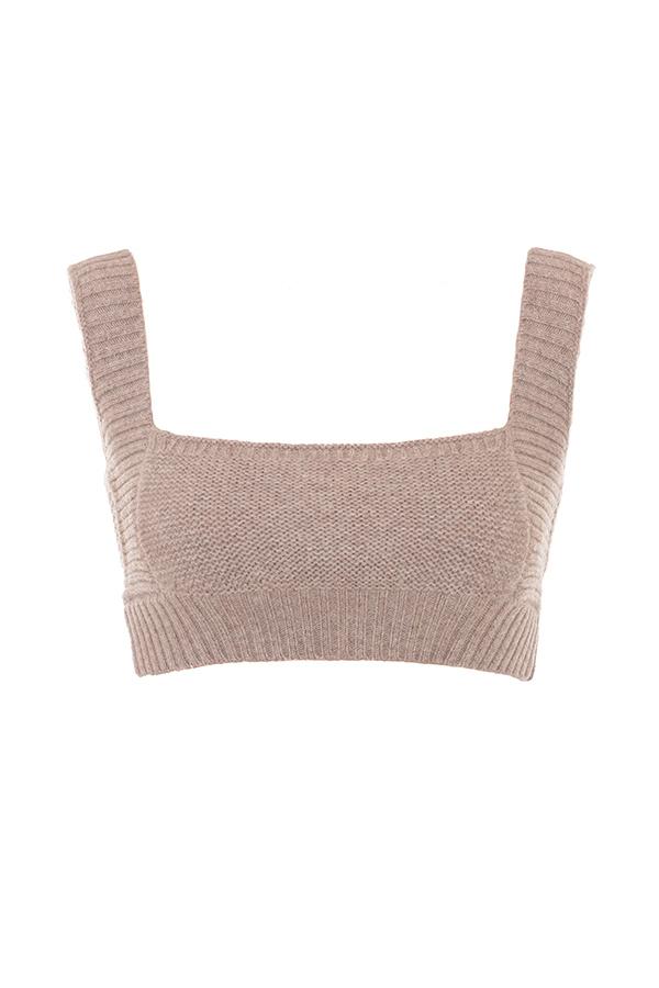Adhara  barley natural wool bralette - sale Product Image