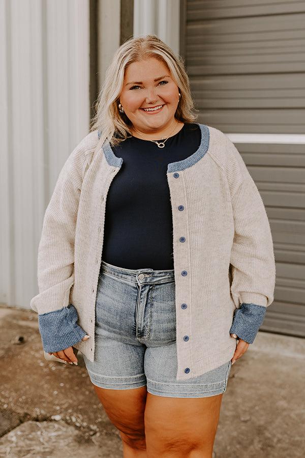 Falling Leaves Knit Cardigan Curves Product Image