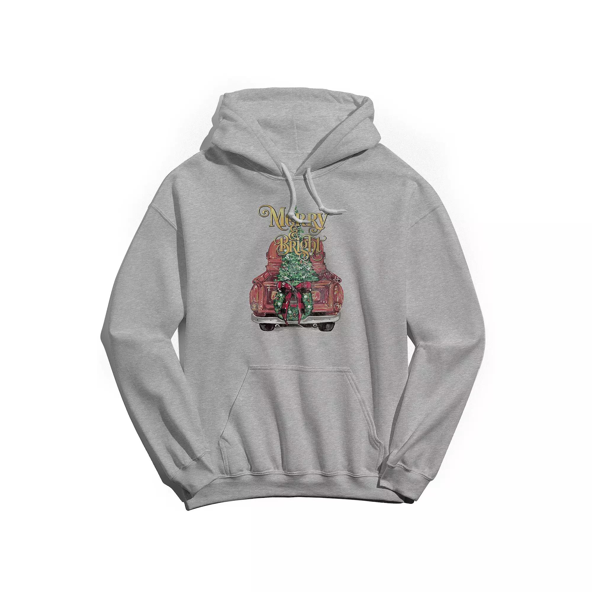 Men's Merry & Bright Hoodie, Women's, Size: Medium, Sport Gray Product Image