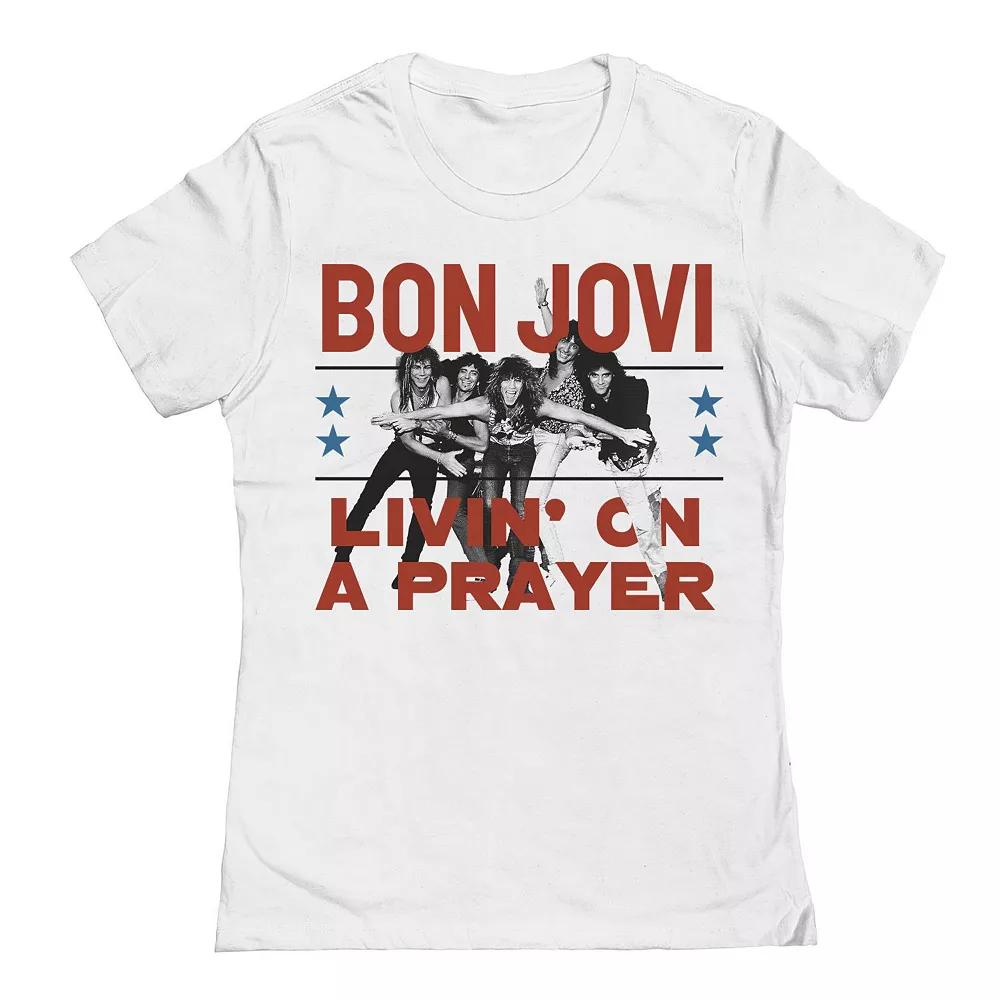 Junior's Bon Jovi Livin Graphic Tee, Girl's,  Product Image