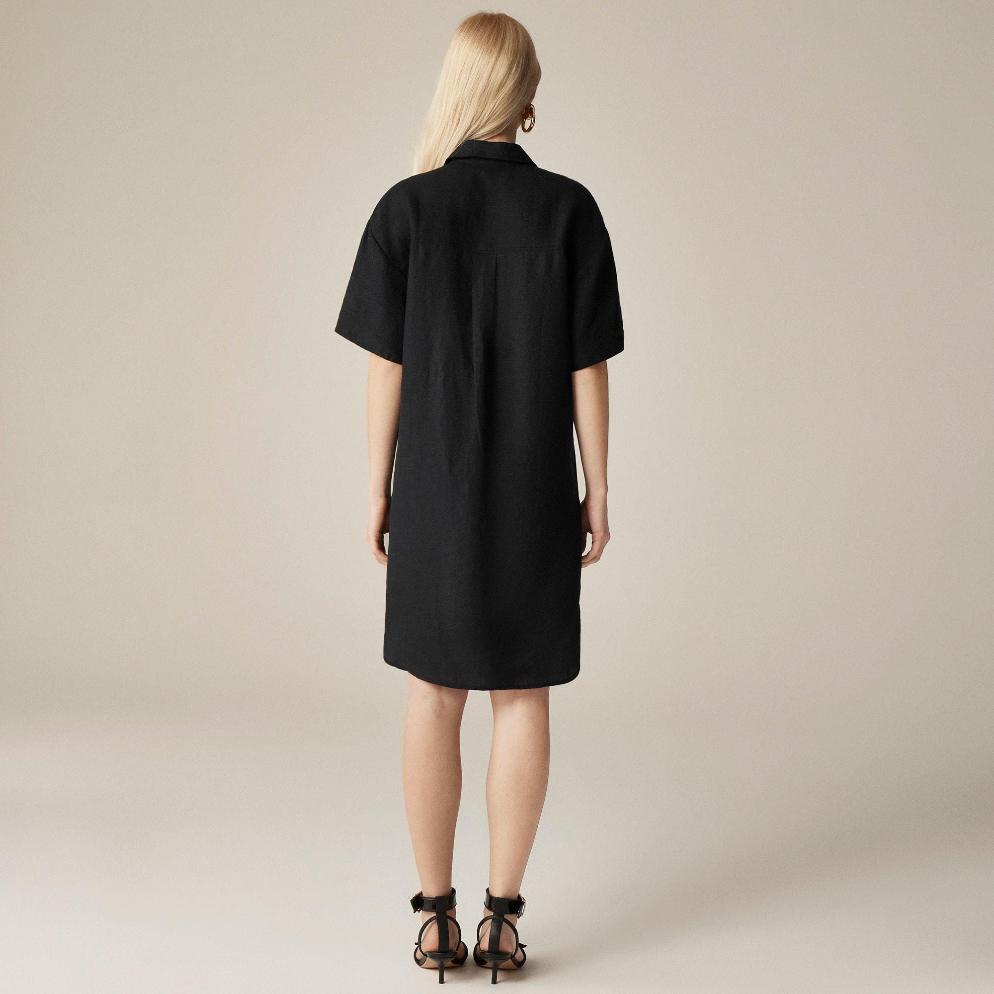 Utility shirt-dress in linen Product Image