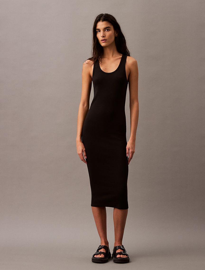 Calvin Klein Womens Rib Slip Dress Product Image