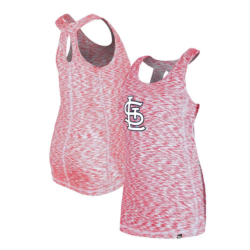 Women's New Era Red St. Louis Cardinals Space Dye Keyhole Back Tank Top,  Product Image
