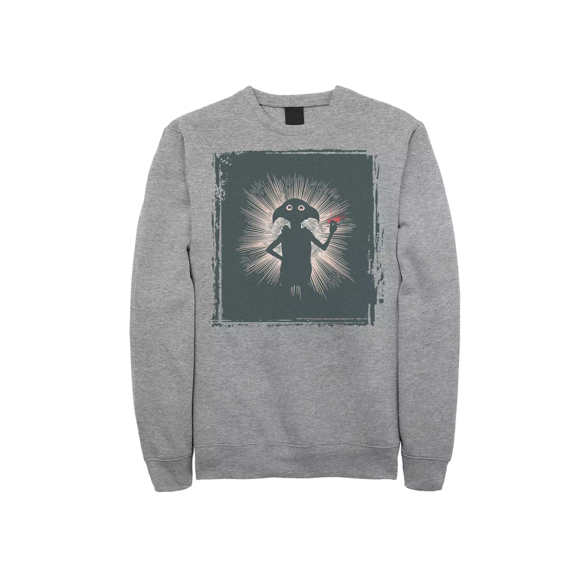 Men's Harry Potter Dobby Magical Snap Silhouette Fleece Graphic Pullover,  Product Image