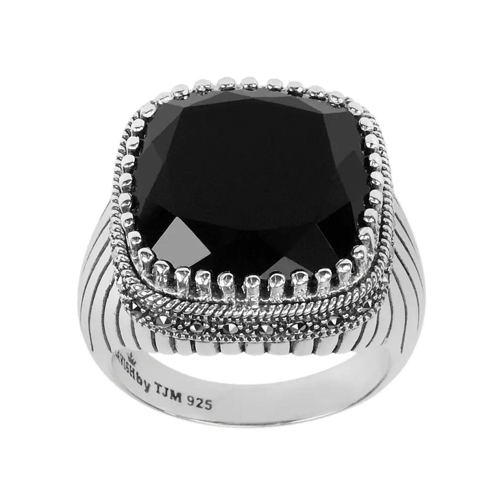 Lavish by TJM Sterling Silver Onyx Ring, Women's, Size: 8, Black Product Image