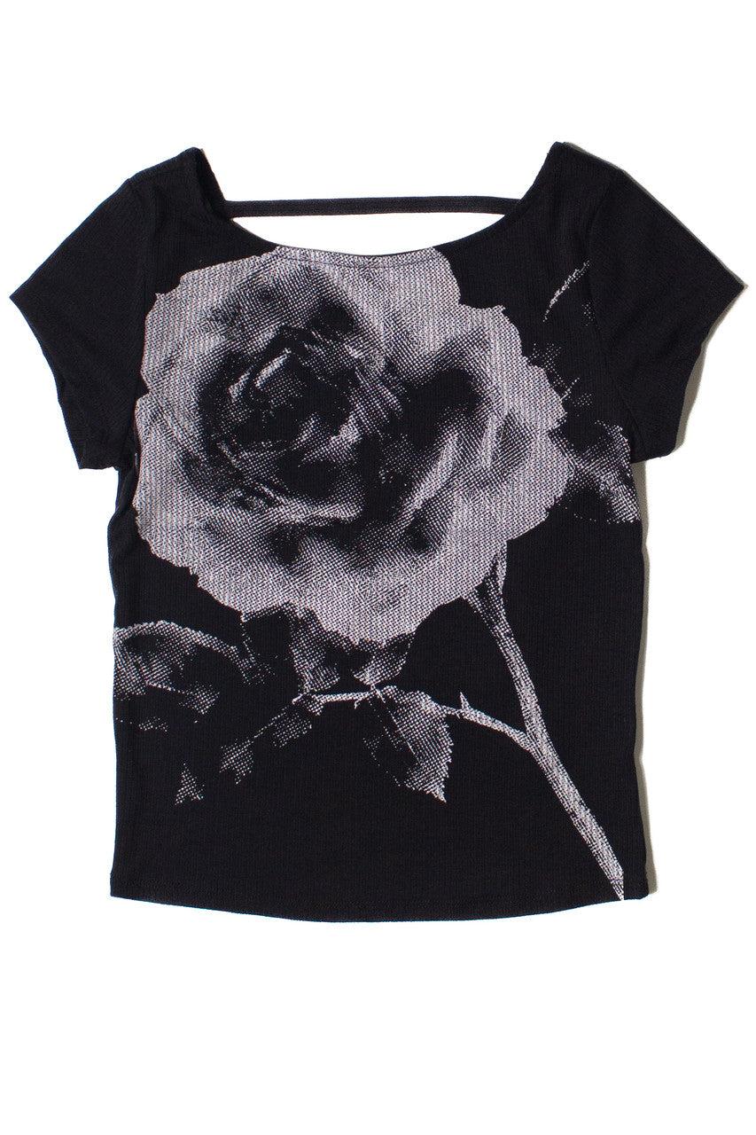 Open Back Halftone Graphic Tee Product Image