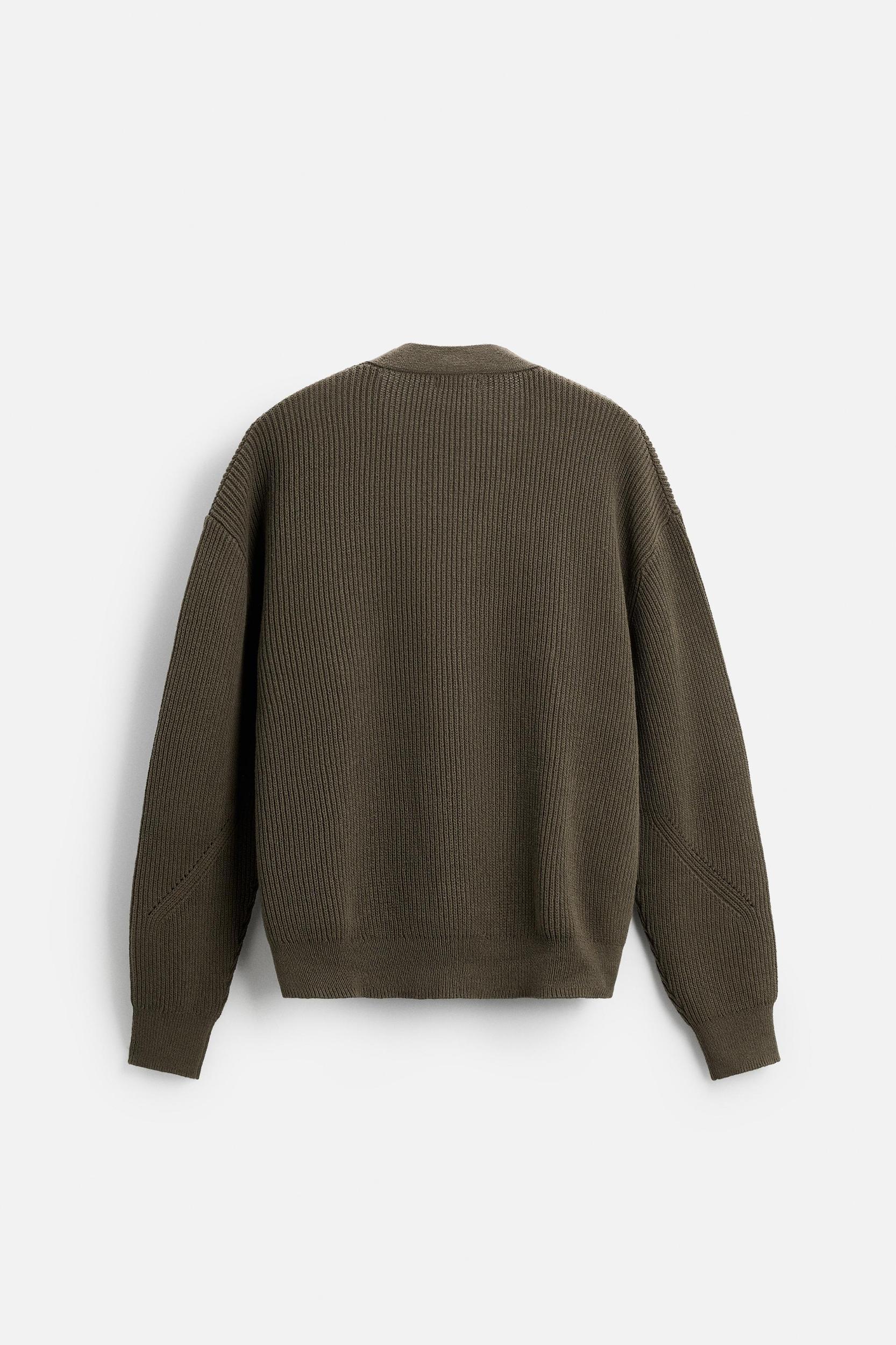 RELAXED FIT COTTON BLEND CARDIGAN Product Image