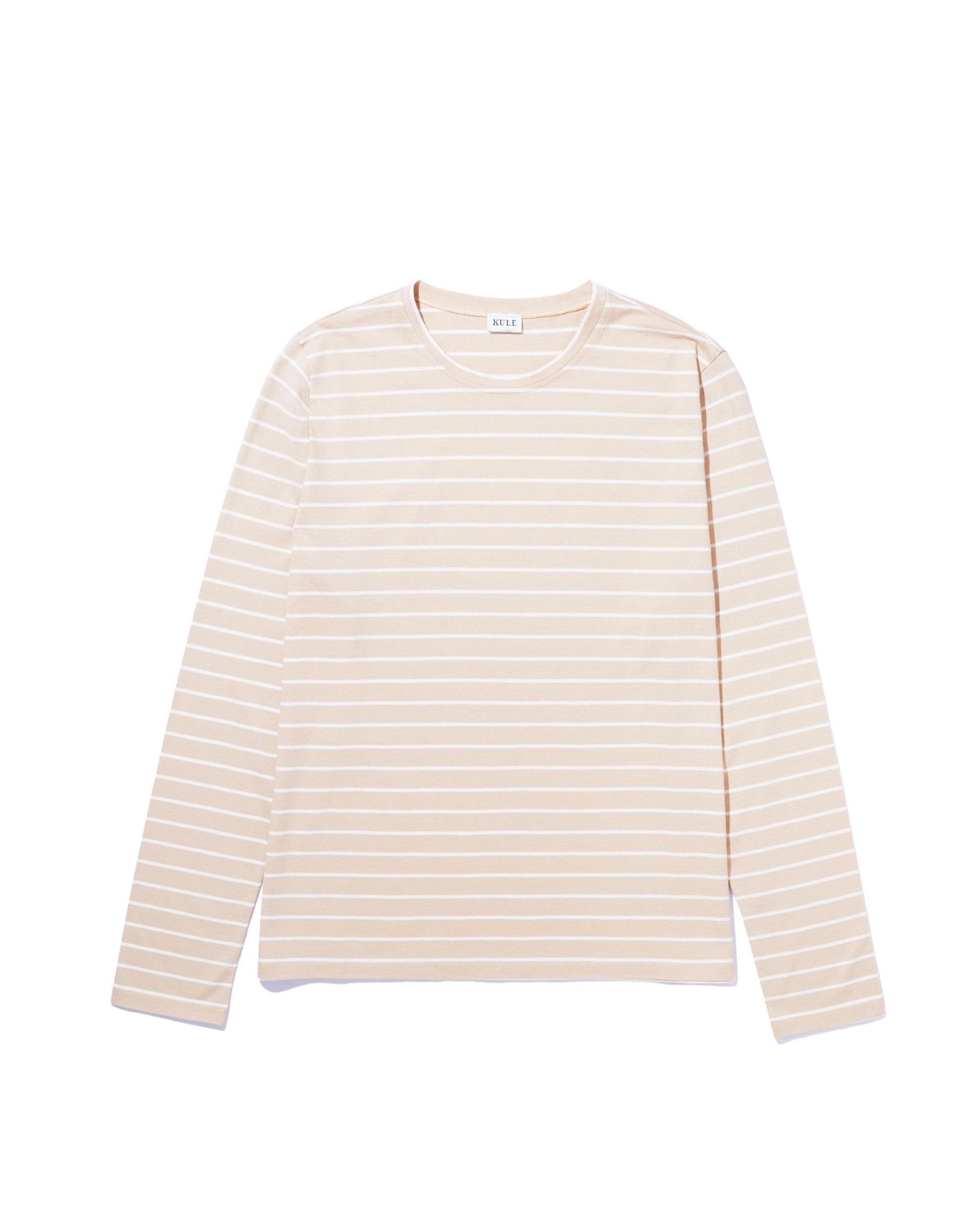 The Modern Long - Sand/White Pinstripe Female Product Image