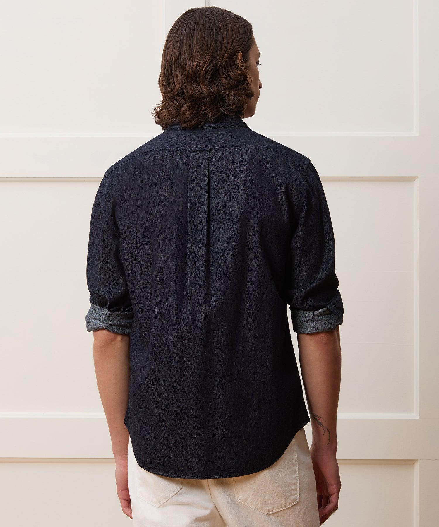 Denim Point Collar Shirt Product Image