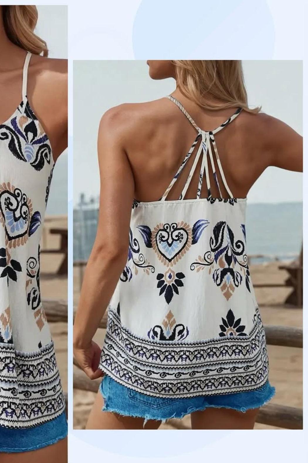 Spaghetti Strap Printed Tank Product Image