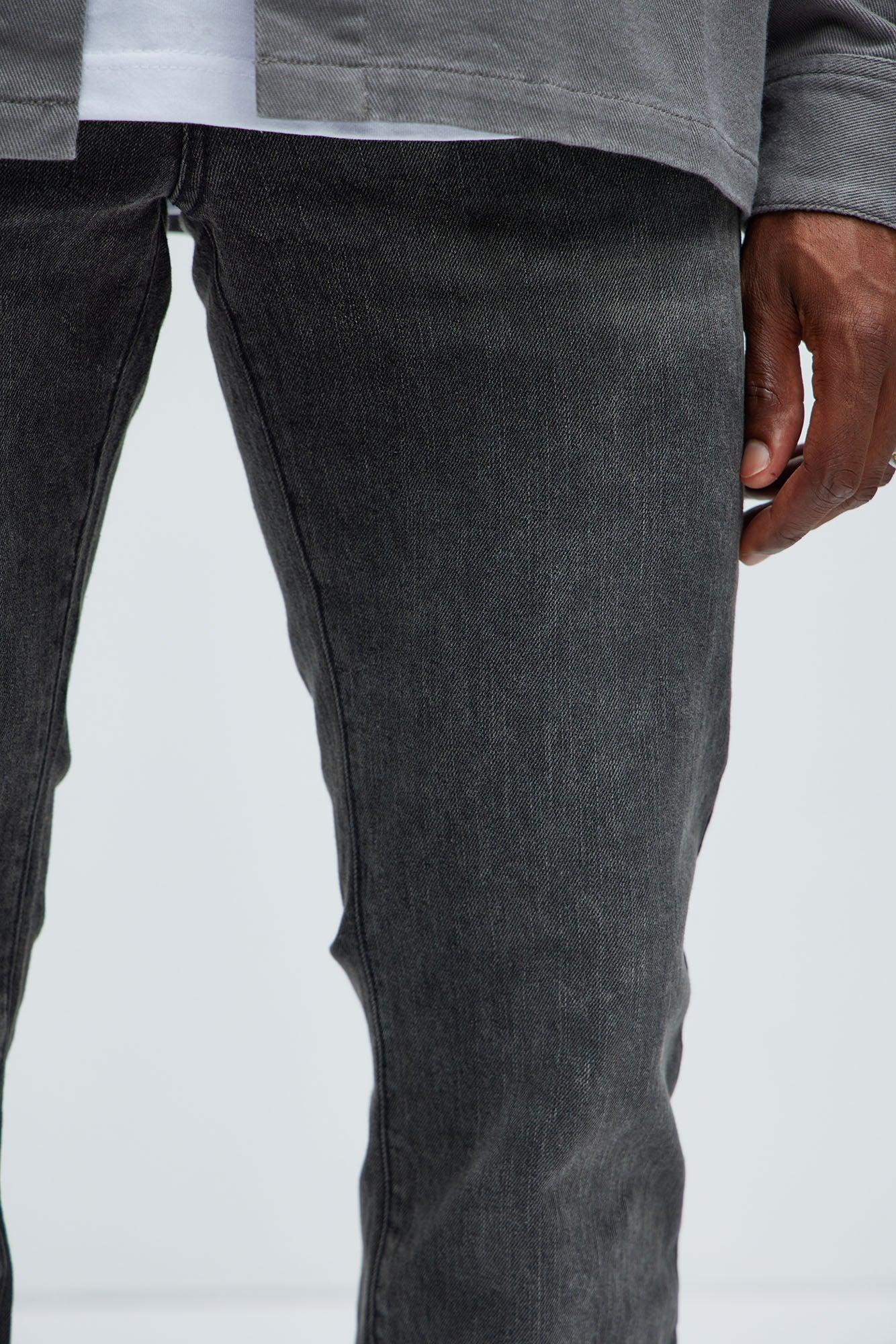 Andrew Stacked Skinny Flare Jeans - Black Wash Product Image