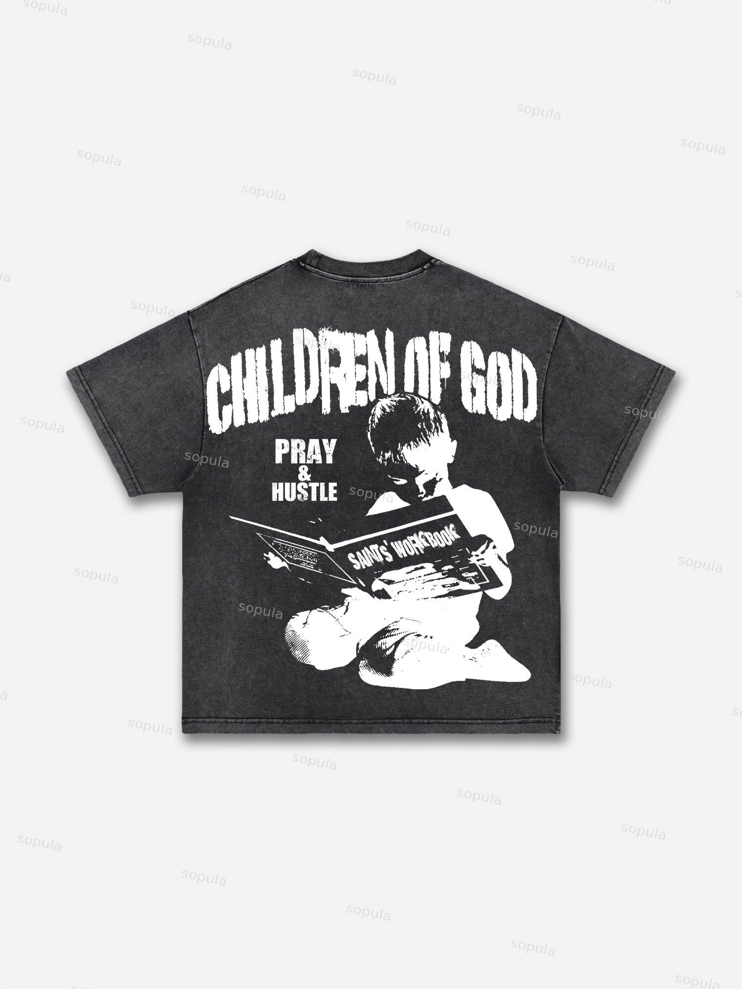Fly By Choice x Space Station Graphic Acid Washed Retro T-Shirt Product Image