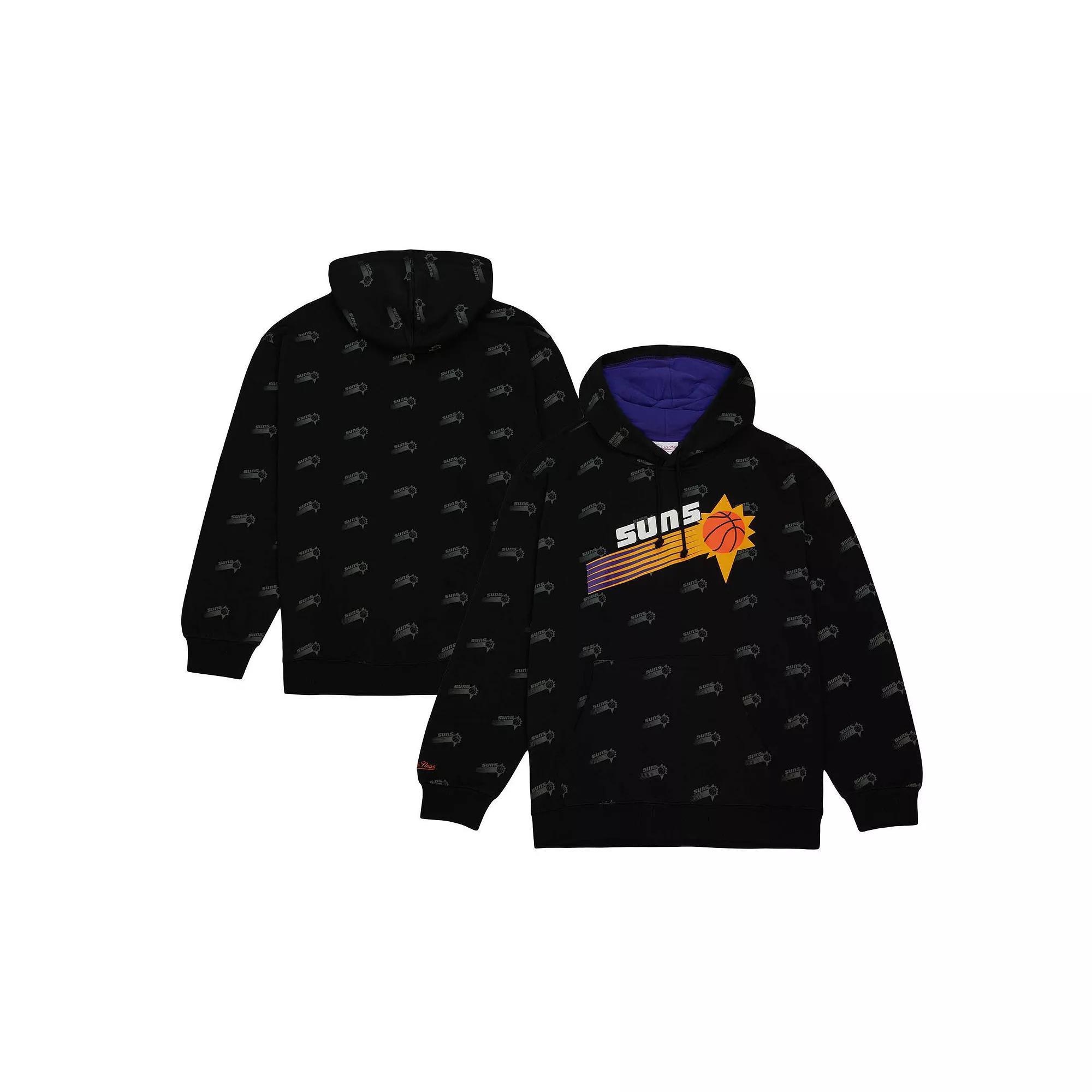 Men's Mitchell & Ness Black Phoenix Suns Hardwood Classics Allover Print Pullover Hoodie,  Product Image
