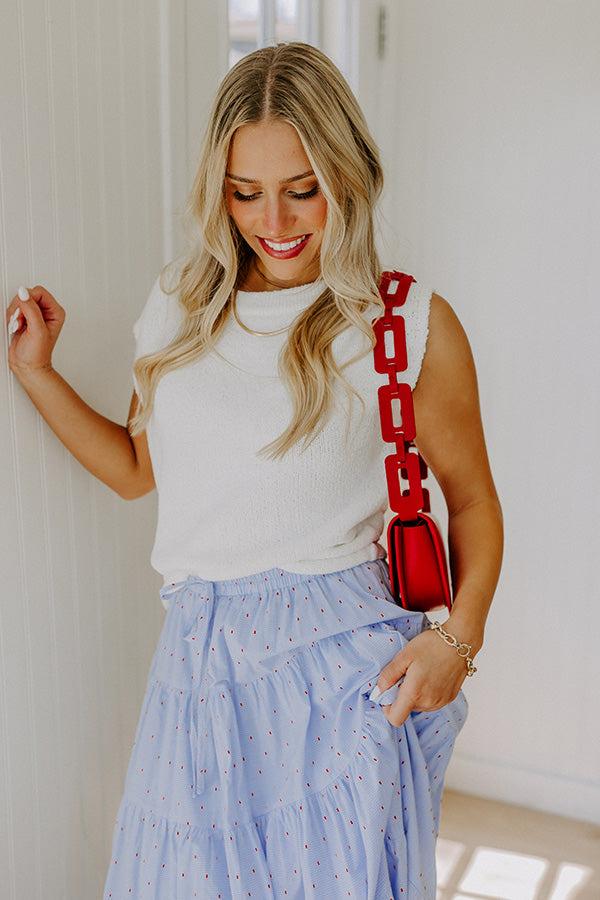 Take Me To Nantucket Knit Top in White Product Image