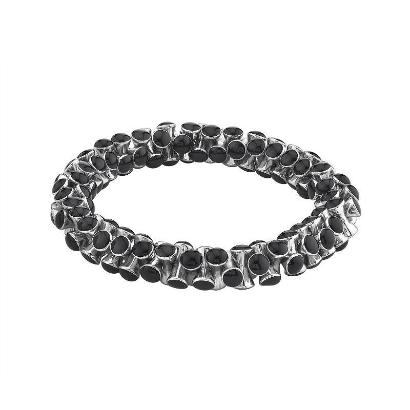 1928 Simulated Crystal Scroll Stretch Bracelet, Women's,  Product Image