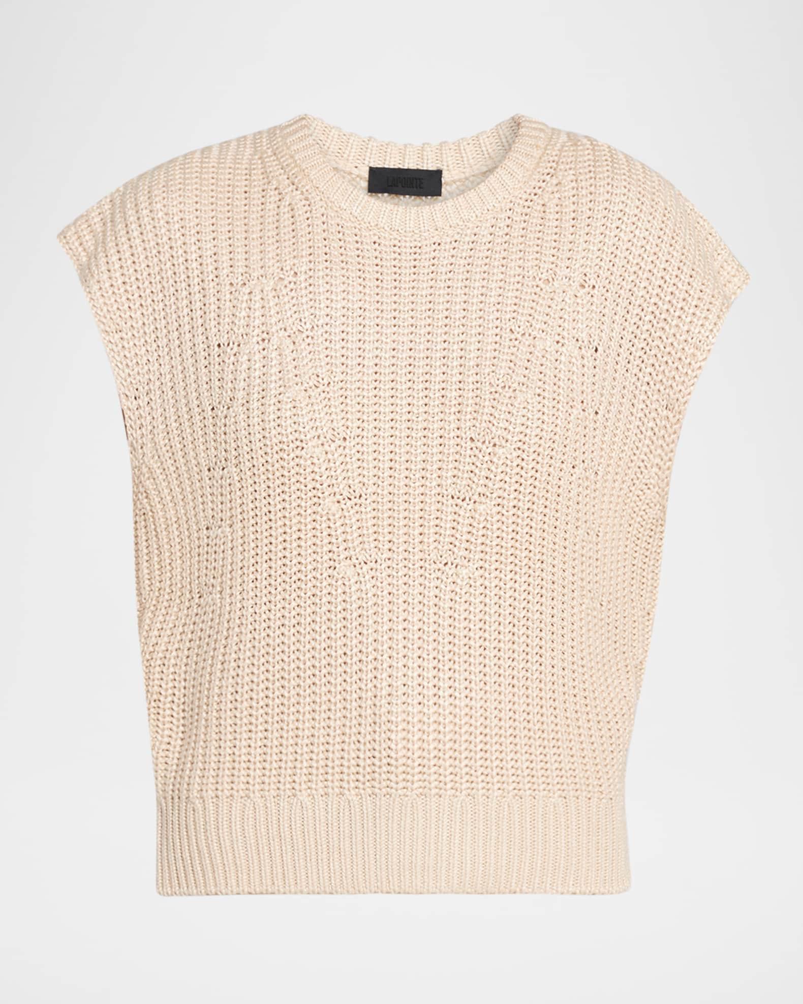Silk Knit Sleeveless Sweater Product Image