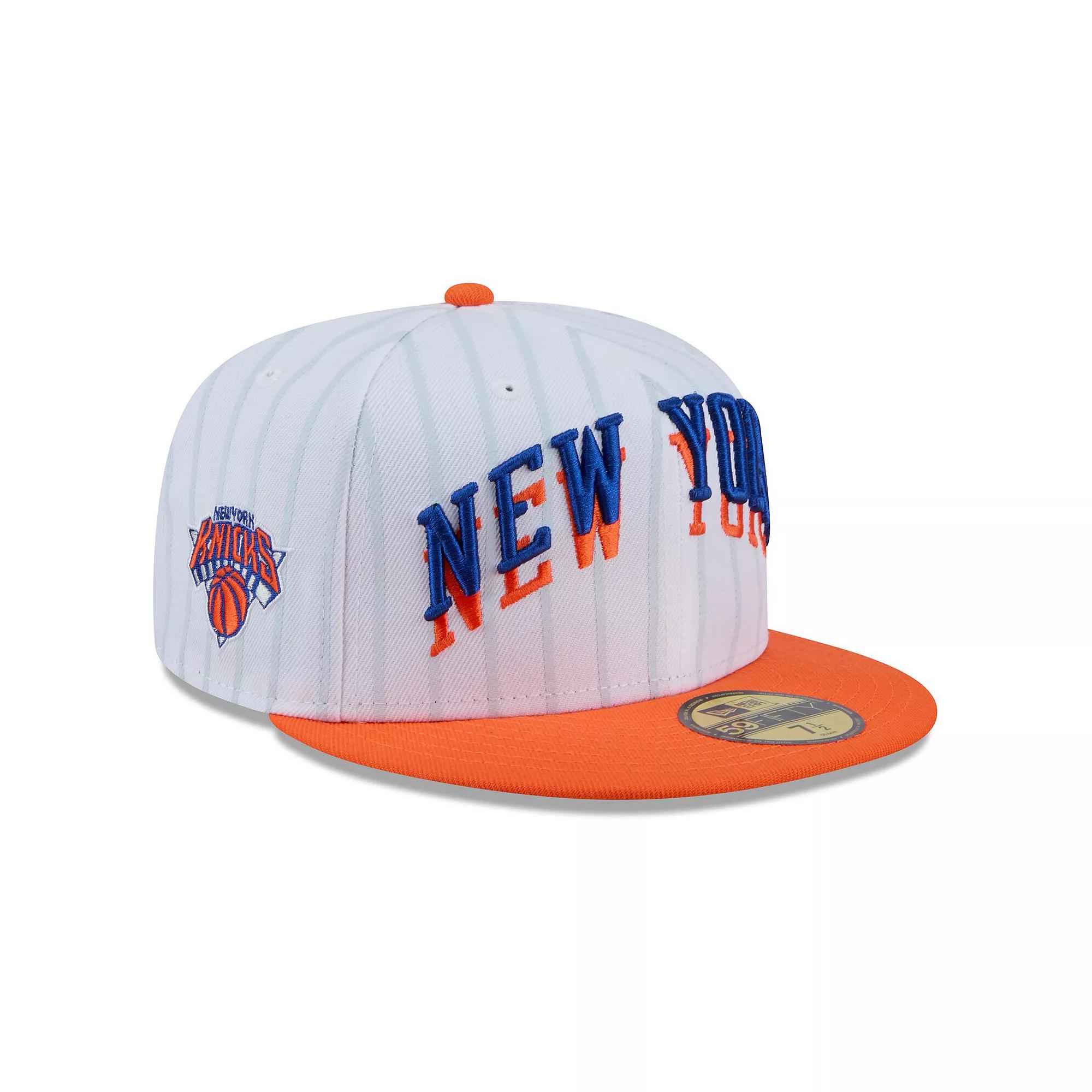 Men's New Era  White New York Knicks 2024/25 City Edition 59FIFTY Fitted Hat, Size: 7 1/4 Product Image