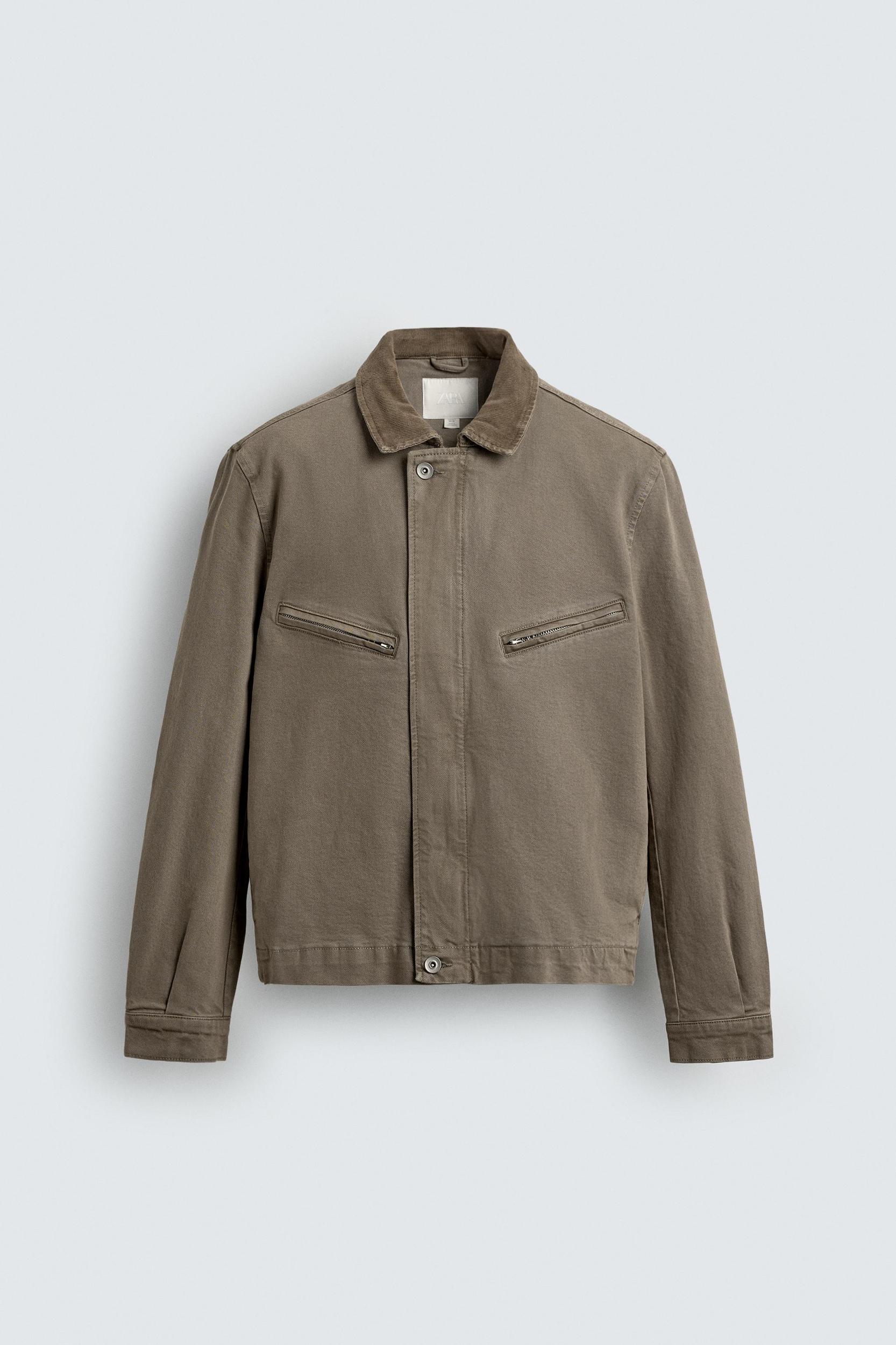 CROPPED FIT CORDUROY COLLAR JACKET Product Image