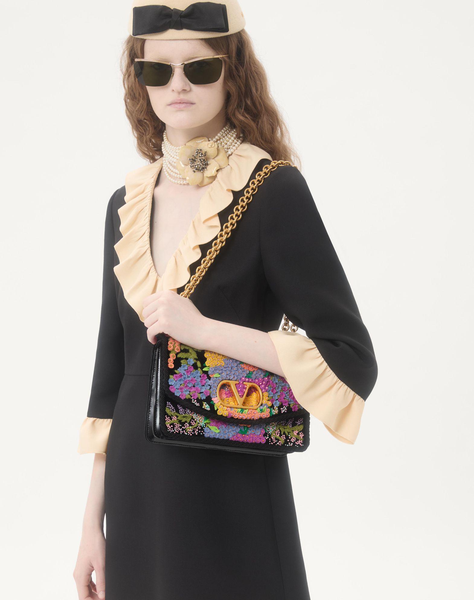 Valentino Garavani Vain Embroidered Shoulder Bag Product Image