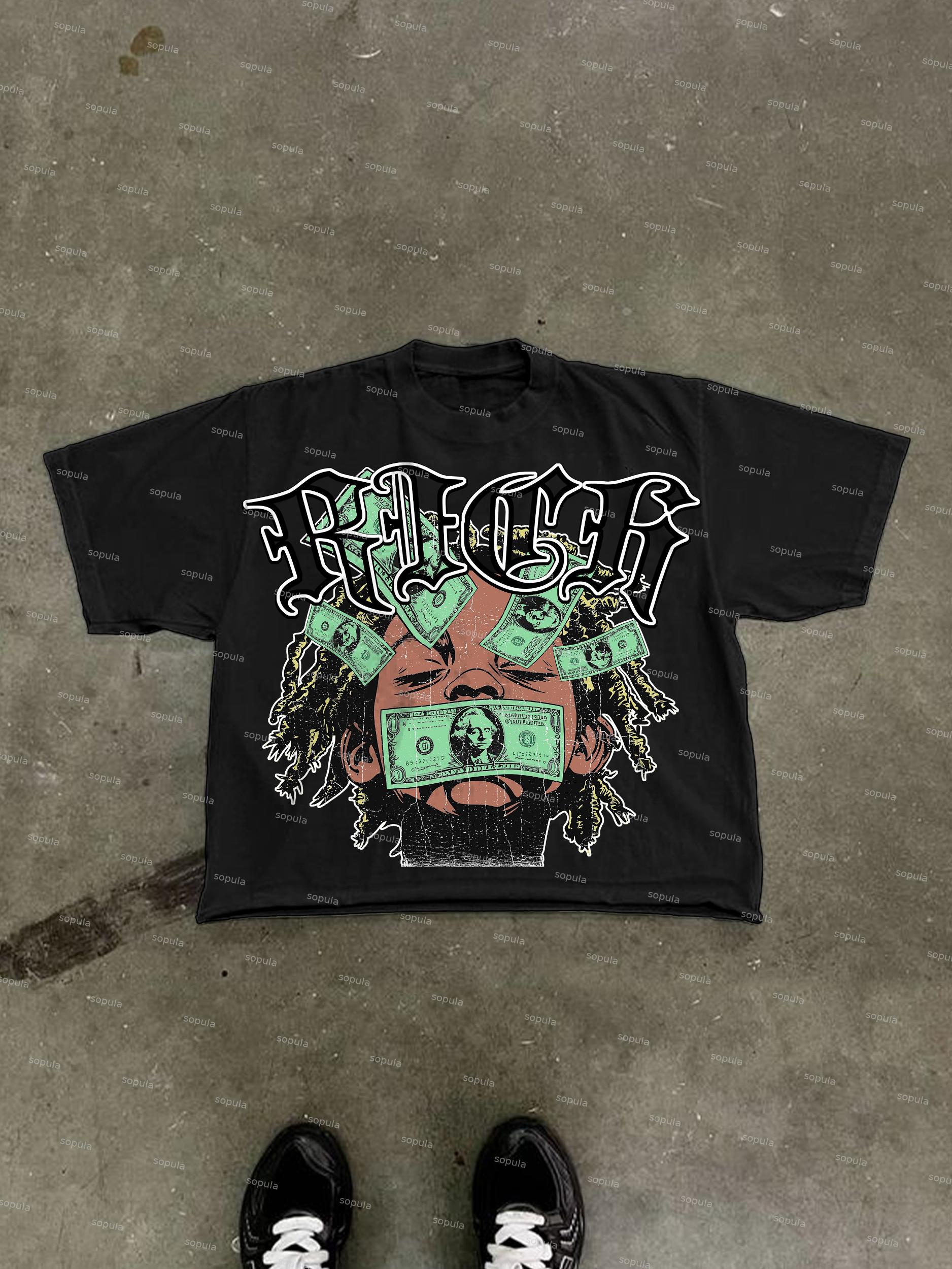 Rich Money Graphic Print Cropped T-shirt Product Image