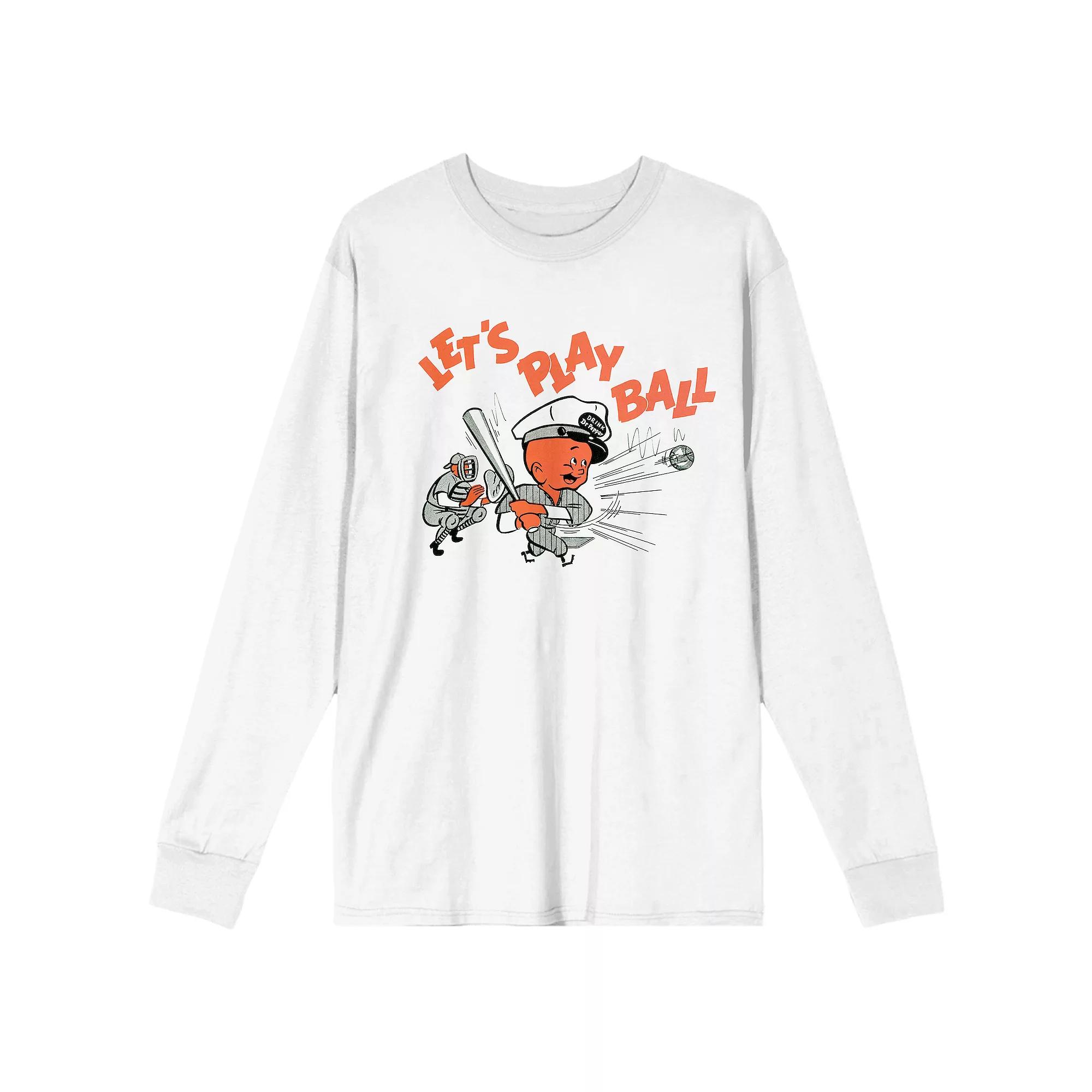 Men's Dr. Pepper Lets Play Ball Long Sleeve Graphic Tee,  Product Image