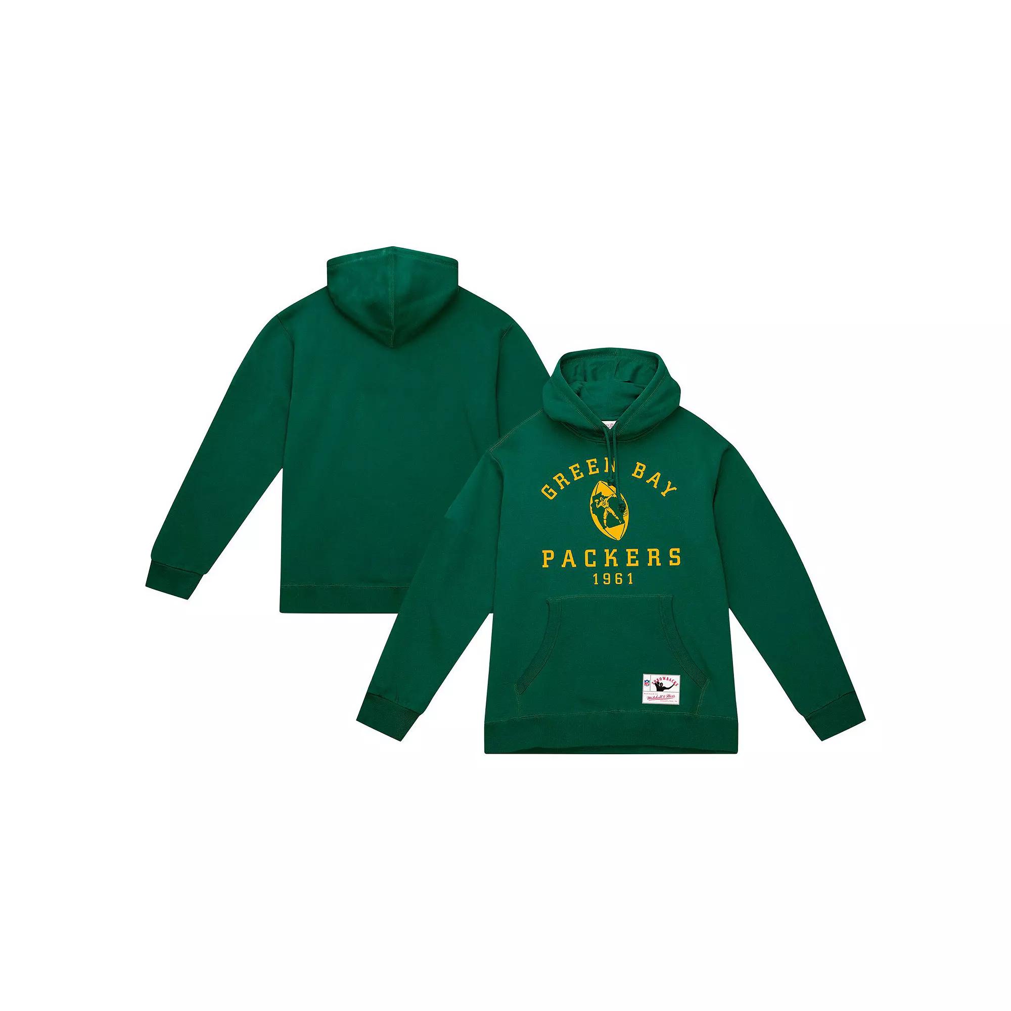Men's Mitchell & Ness Green Green Bay Packers Vintage Pullover Hoodie, Size: XL Product Image