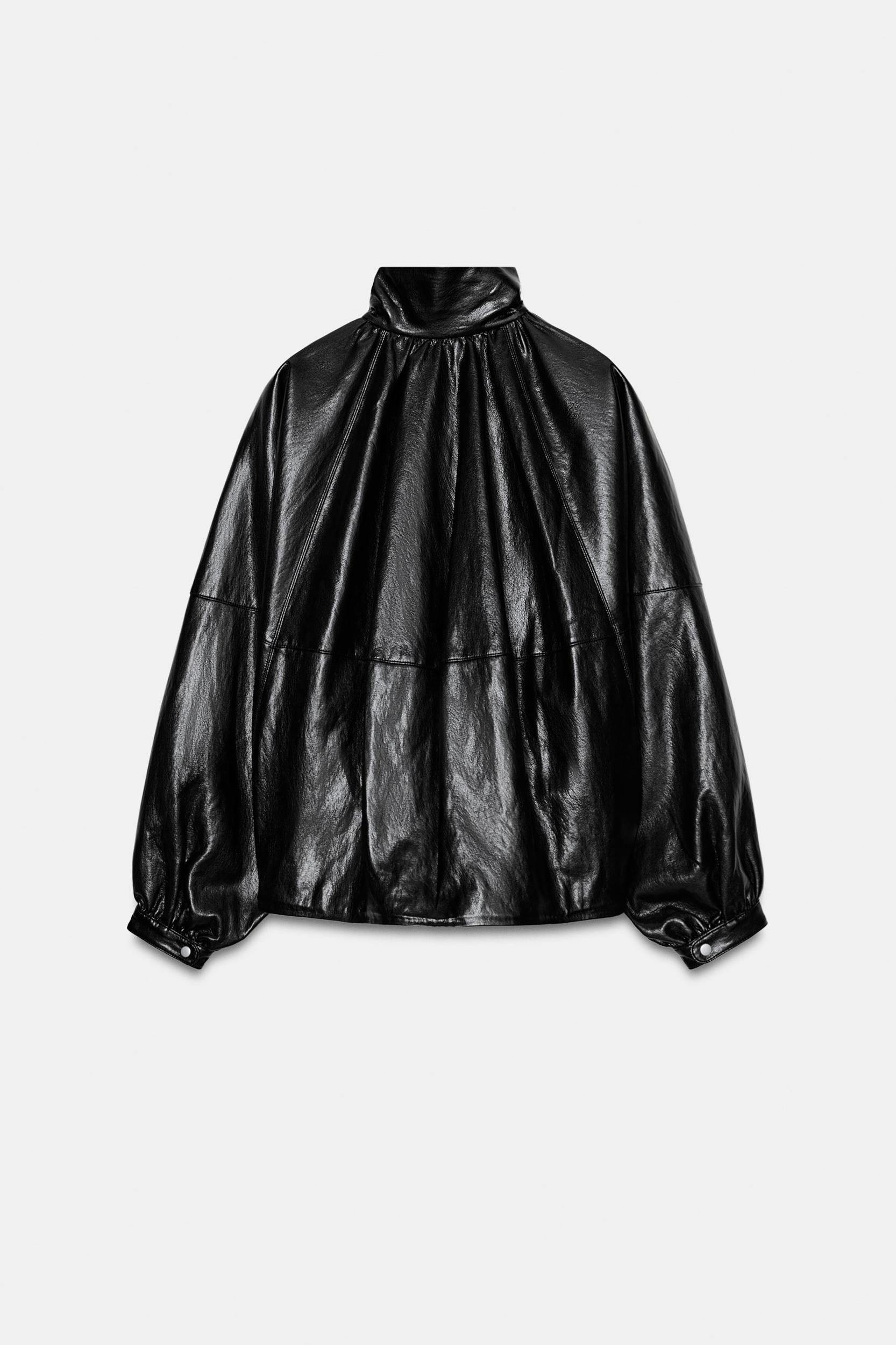 ZW COLLECTION FAUX LEATHER BOMBER JACKET Product Image