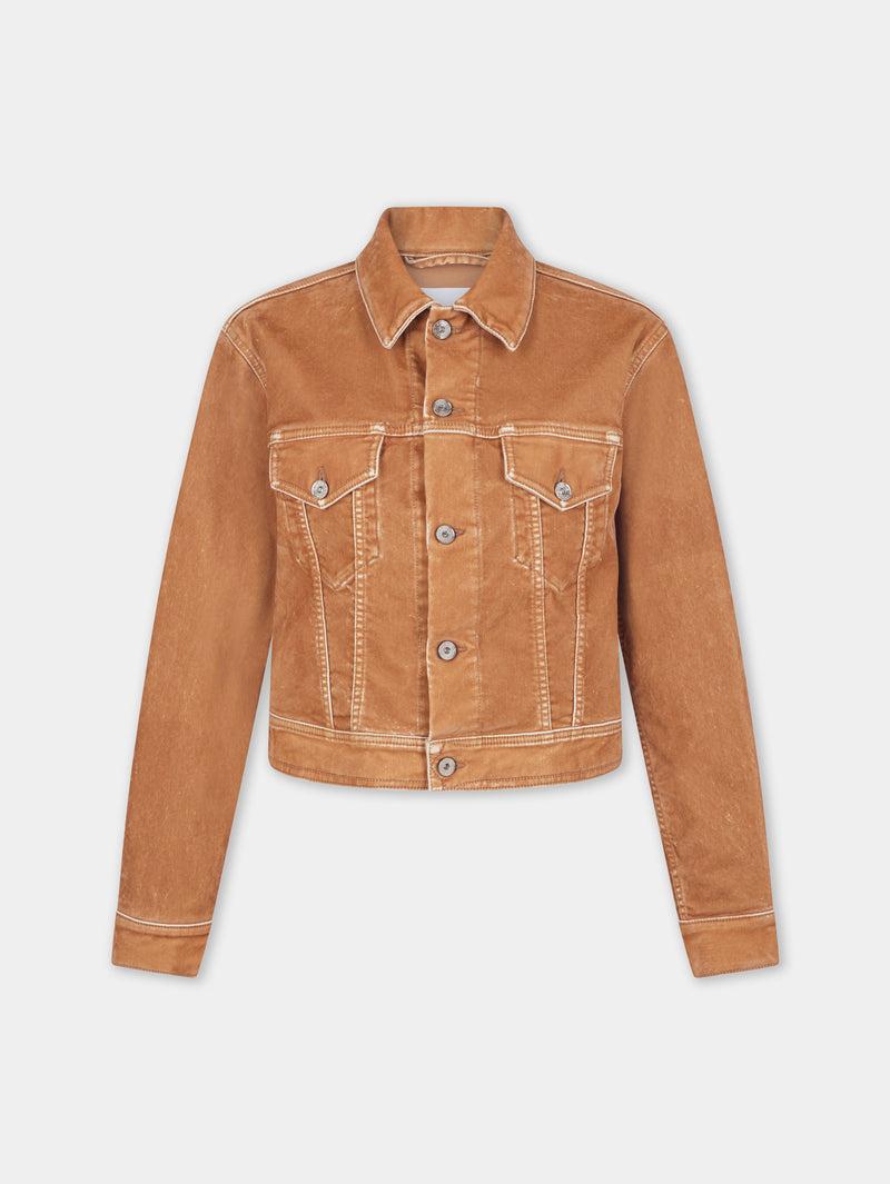 CARAMEL LONG-SLEEVED JACKET IN DENIM Product Image