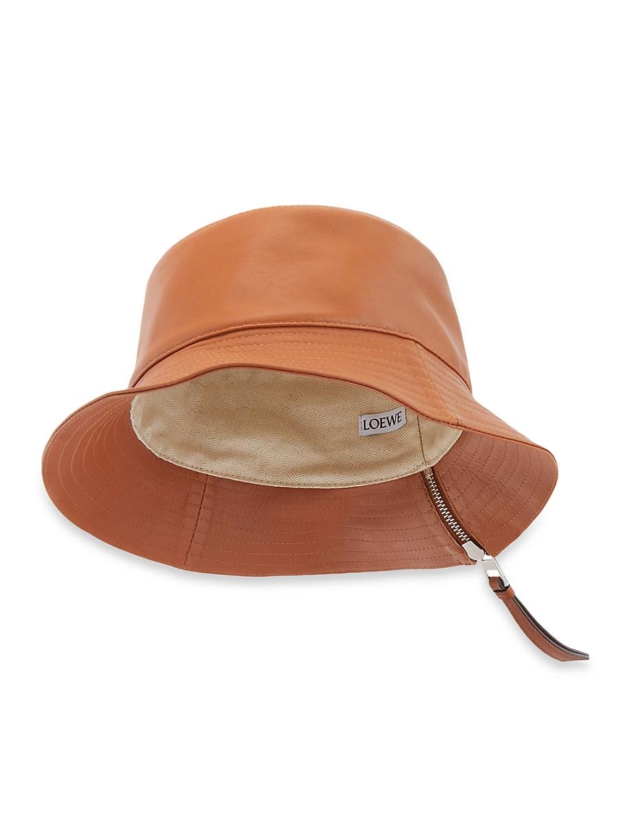Womens Leather Logo Bucket Hat Product Image