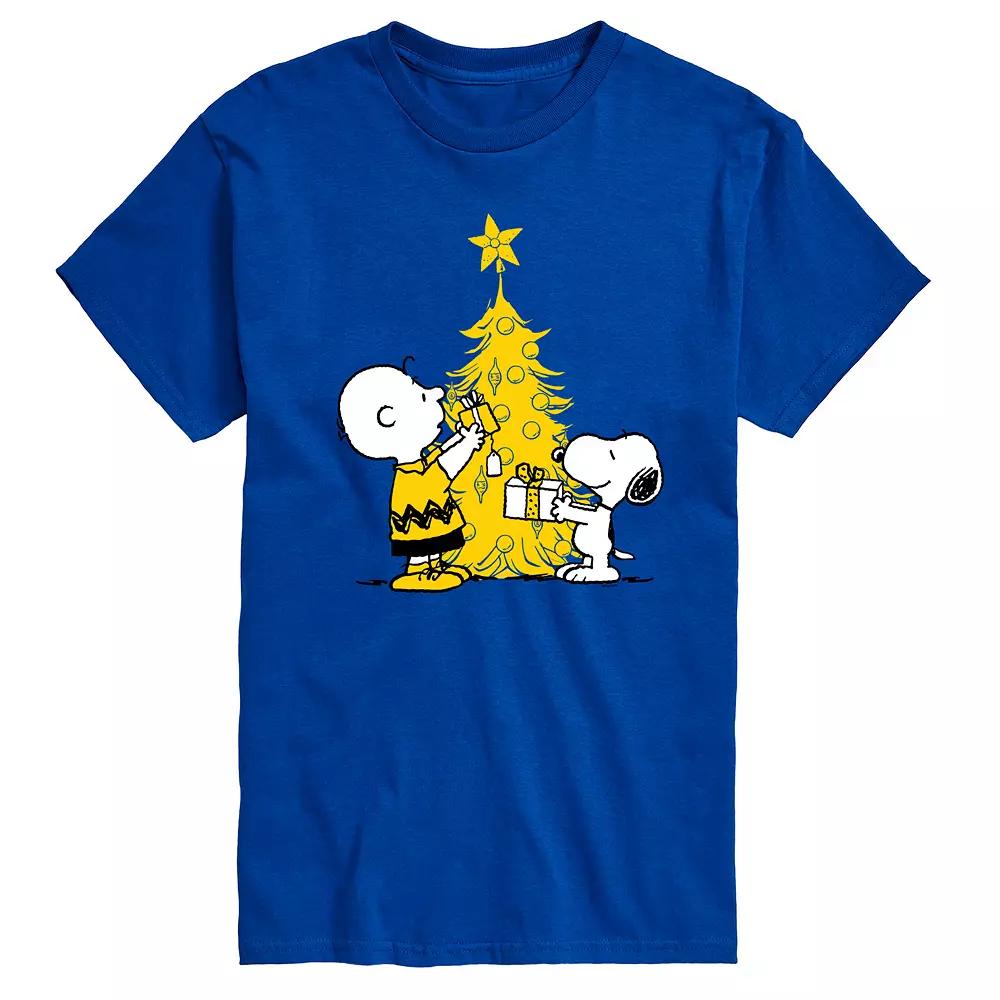 Men's Peanuts Xmas Charlie Snoopy Graphic Tee,  Product Image