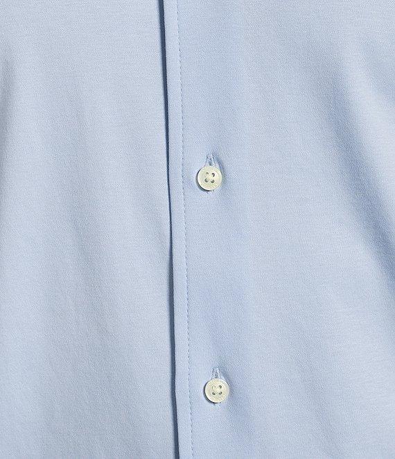 Cremieux Blue Label Solid Interlock Coat Front Knit Shirt Product Image