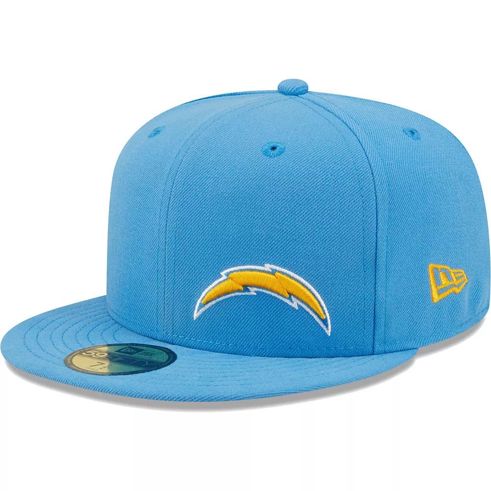 Men's New Era Powder Blue Los Angeles Chargers Flawless 59FIFTY Fitted Hat,  Product Image