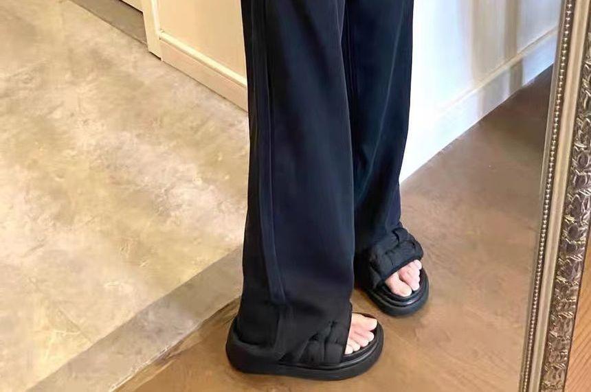 High Rise Plain Straight Leg Jeans Product Image