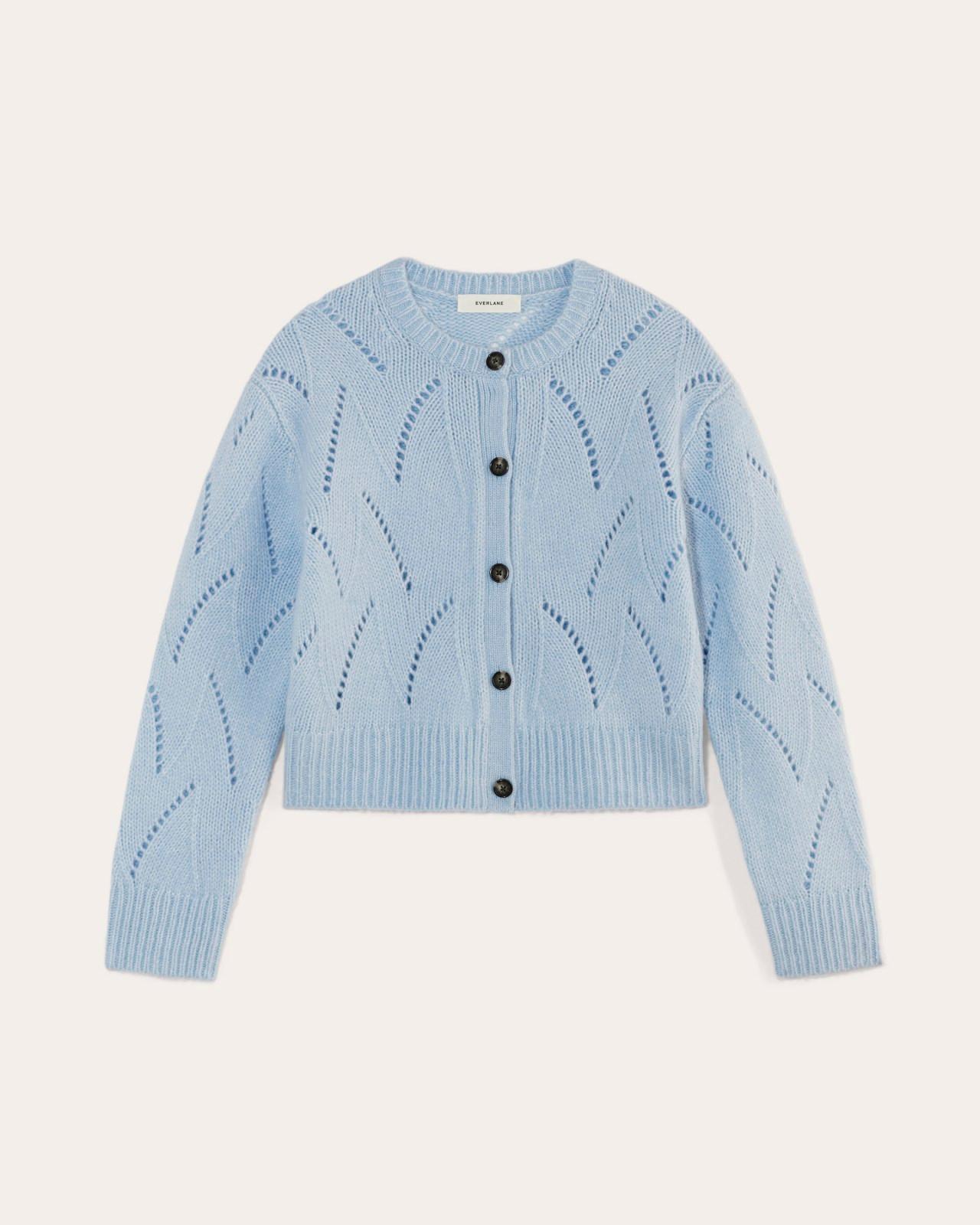 Womens Pointelle Cardigan in Cloud by Everlane Product Image