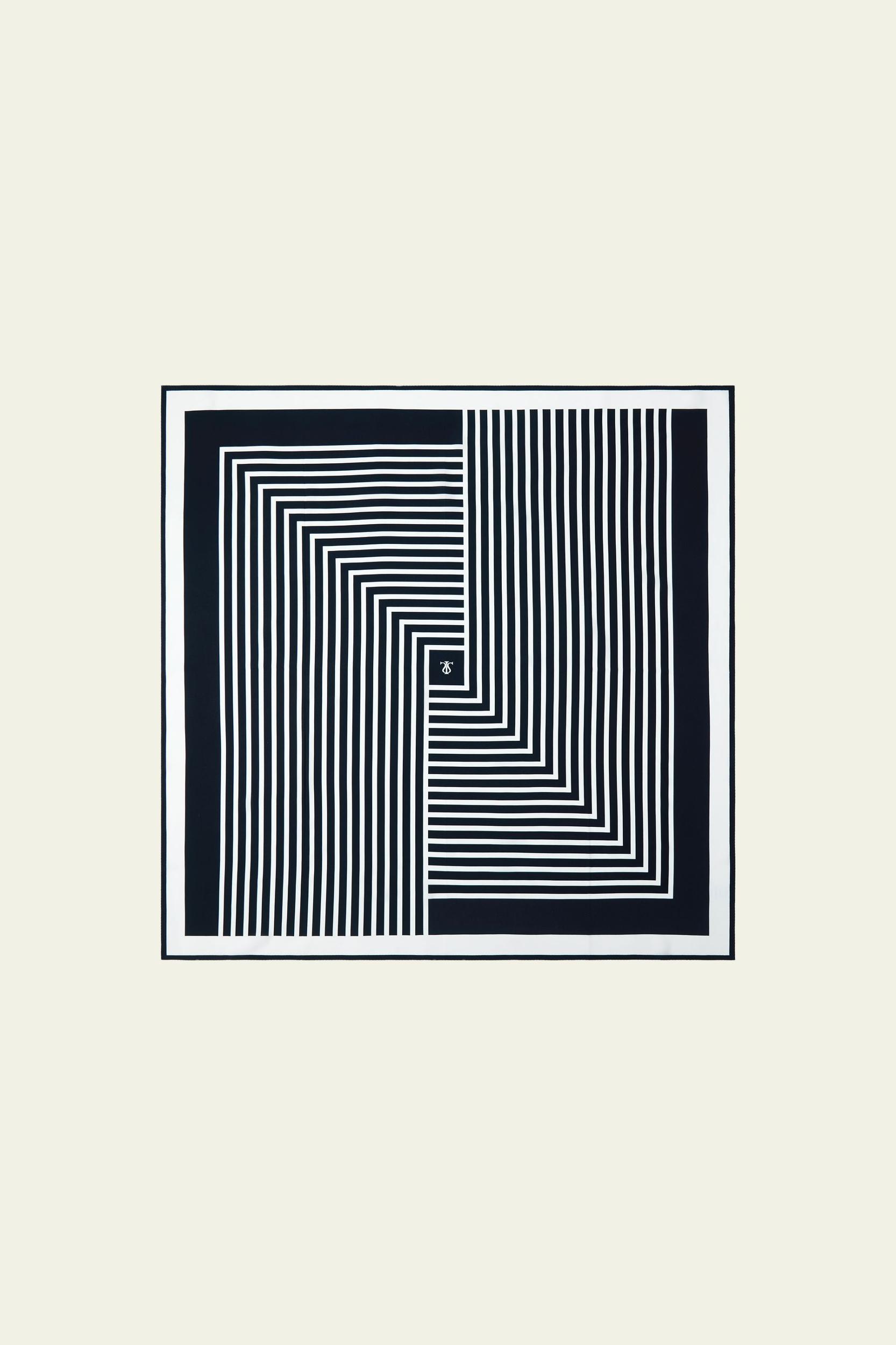 Mid-Century Pattern Silk Scarf Product Image